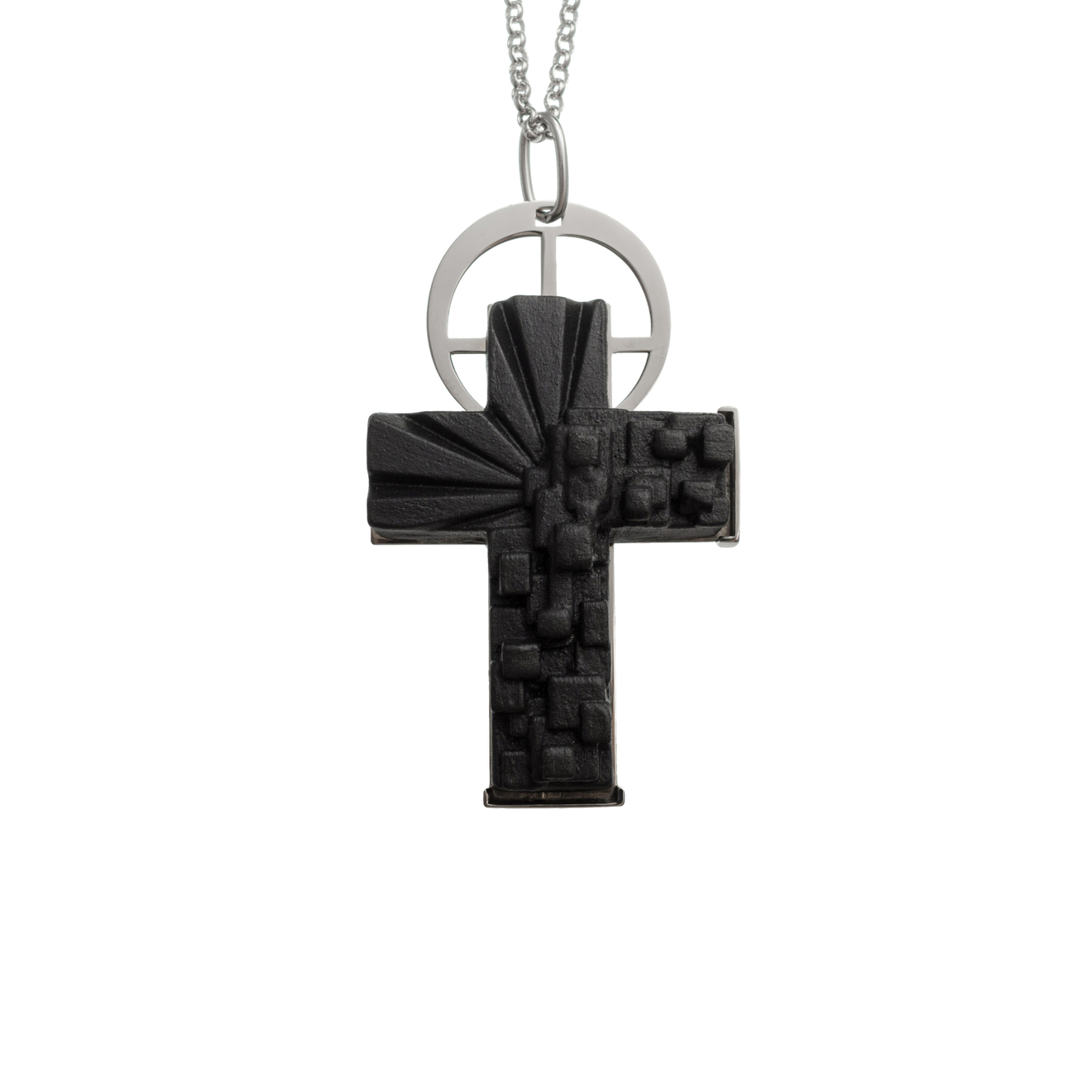 OXIOMA Подвеска крест XII полночь с серебряным покрытием цена и фото