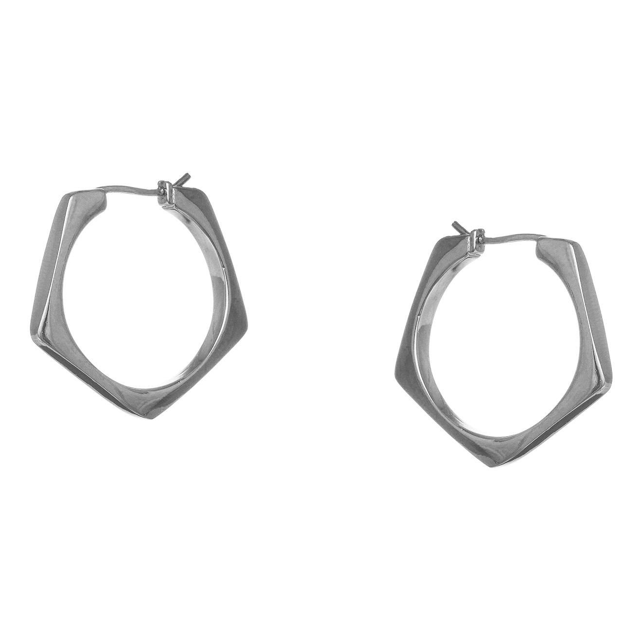ring earrings with corners