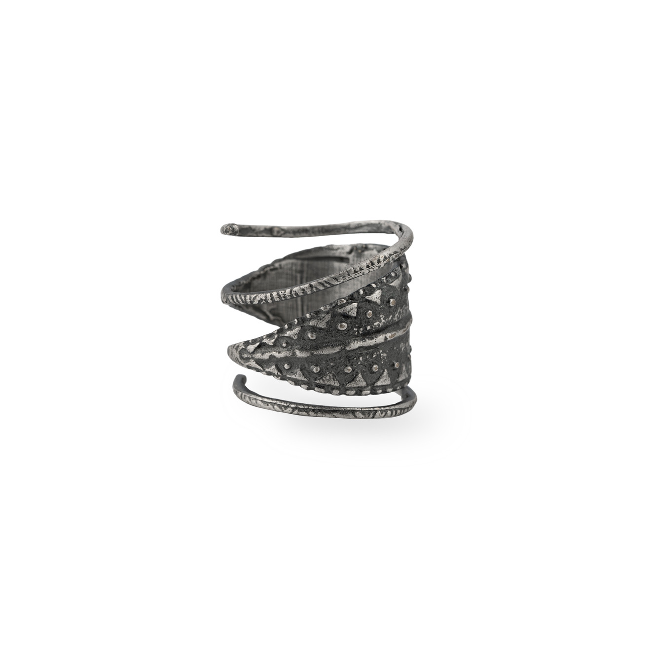 svarog sky кольцо с черепом Svarog Sky Чернёное кольцо спираль с этническим узором