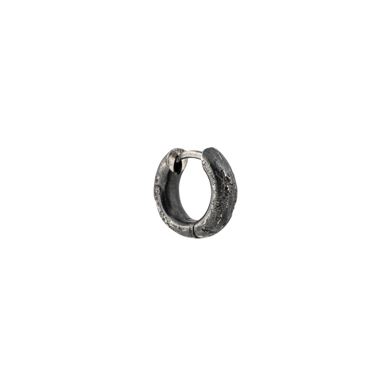 earring pini 22.77 Черная моносерьга HOOP EARRING BLACK