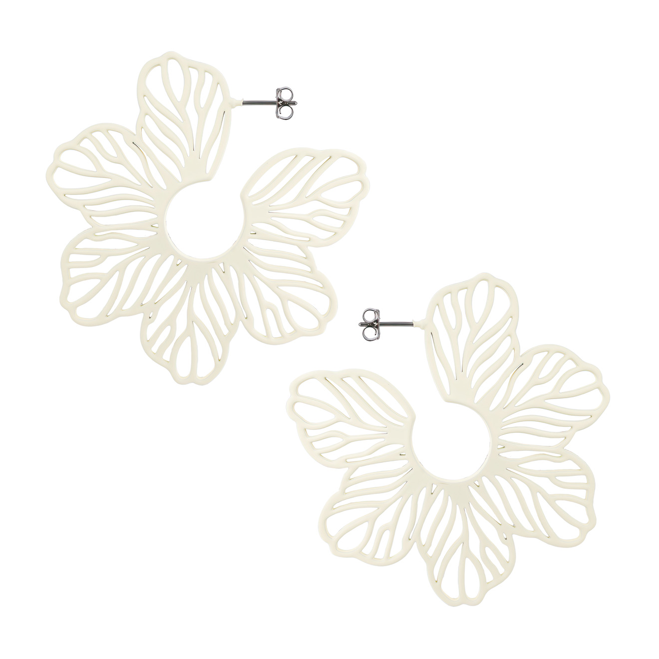 Aloud Белые серьги-цветки