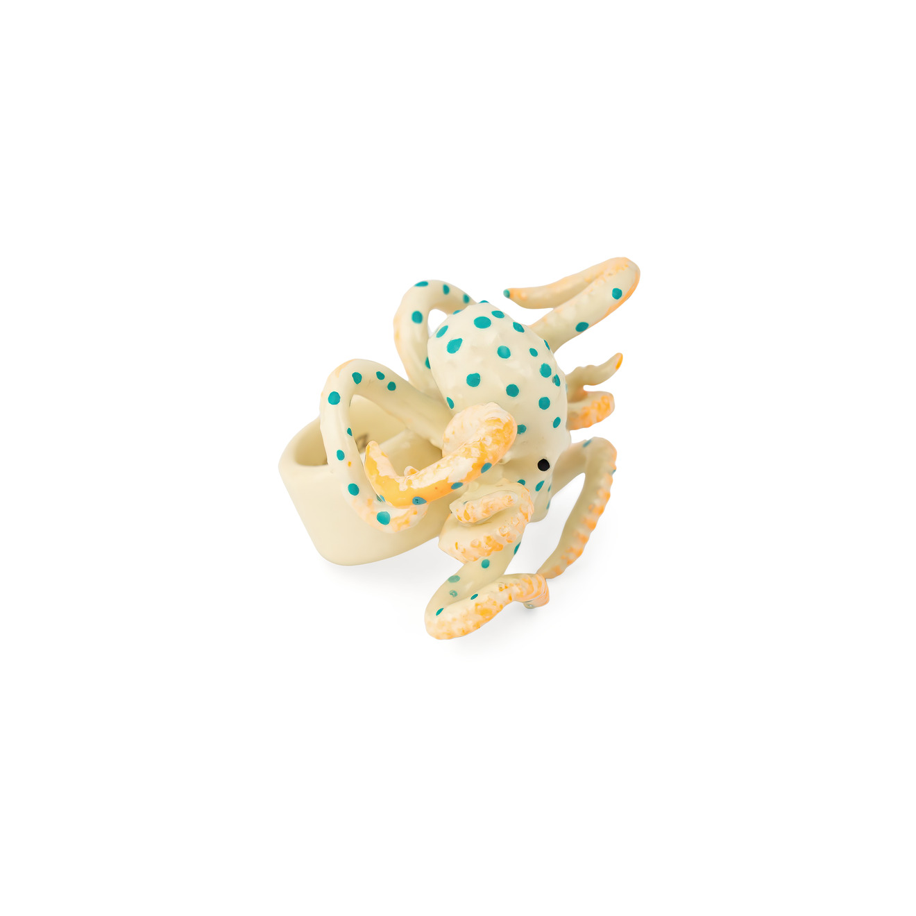 Marcela Lopez Кольцо Octopus в зеленый горошек