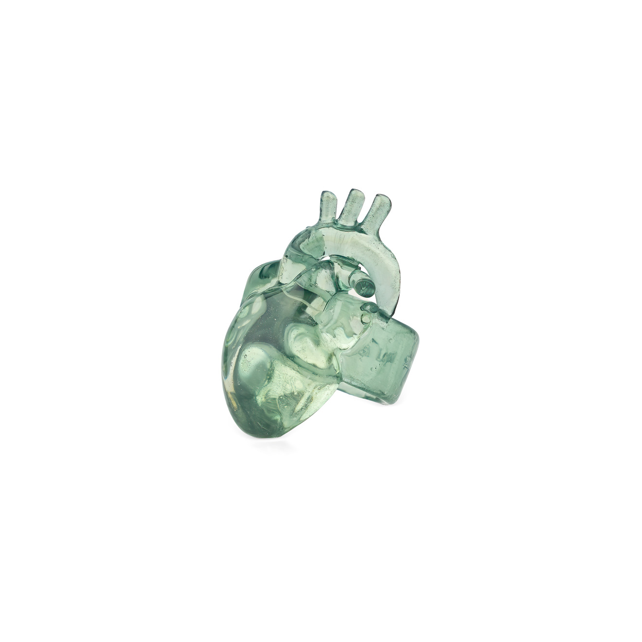 Marcela Lopez Зелёное кольцо-сердце