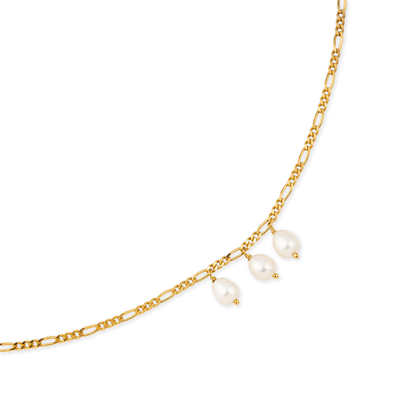 Wisteria Gems Позолоченное колье из серебра с крупными белыми речными жемчужинами колье wisteria gems necklace of gems
