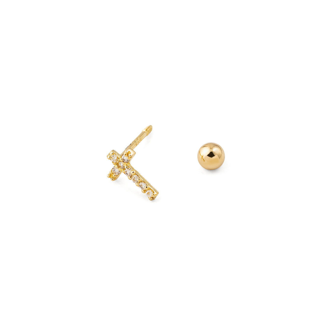 крест из золота 2 184 the jeweller 35.02 Штанга крест из золота с фианитами