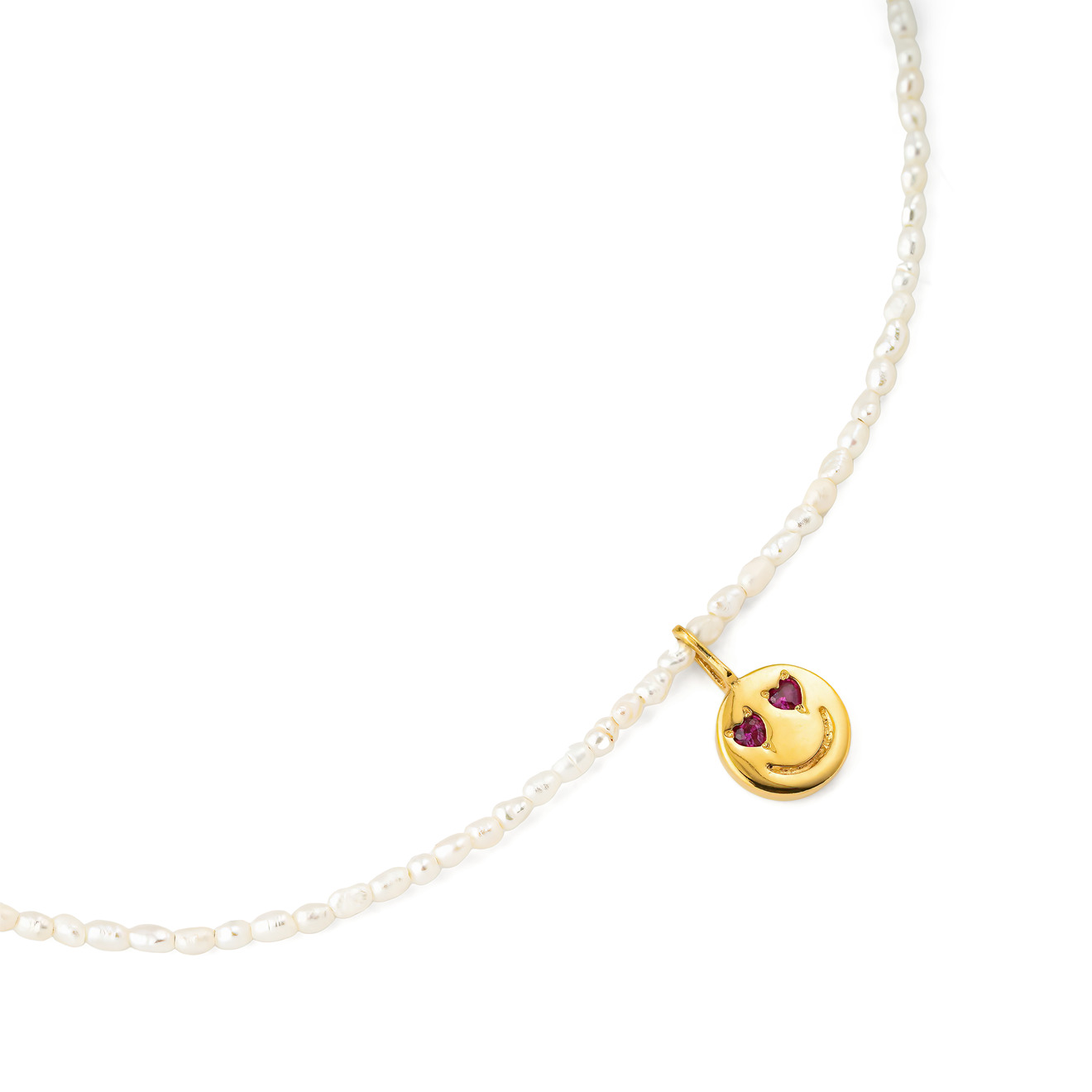 KRISHE Колье-чокер JOY pearl с позолоченной подвеской из серебра voire чокер из малахита с позолоченной цепью и карабином