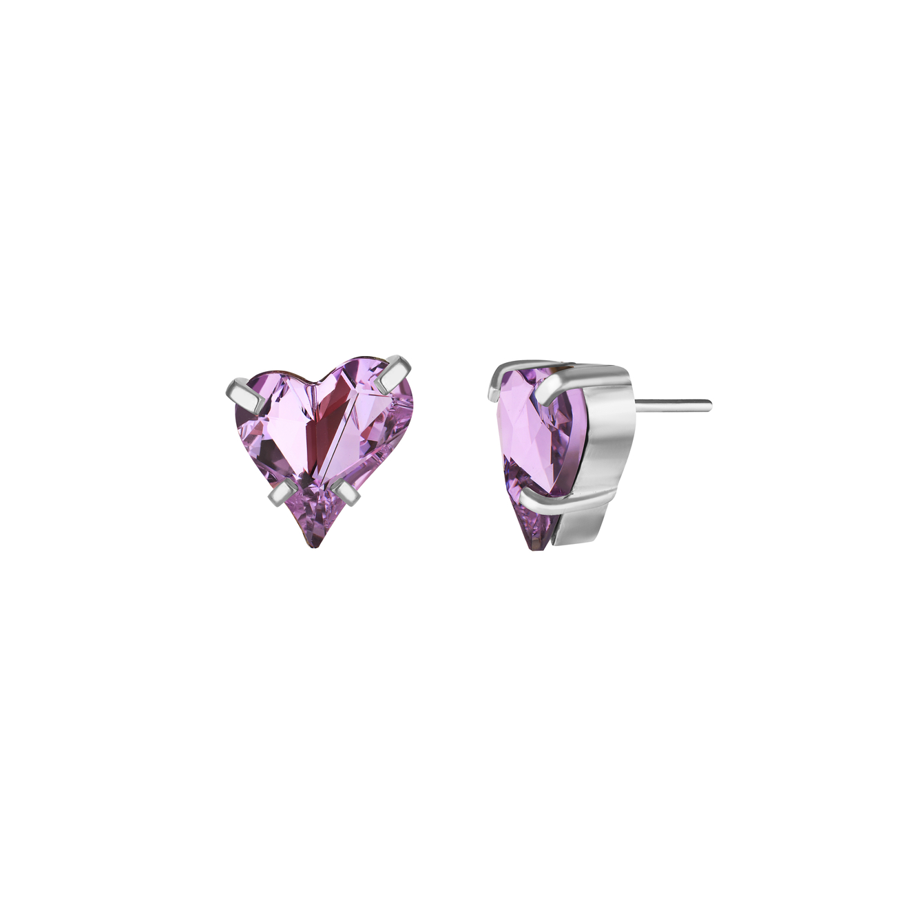 Phenomenal Studio Серьги-сердца Love.Violet Earrings с кристаллами цена и фото