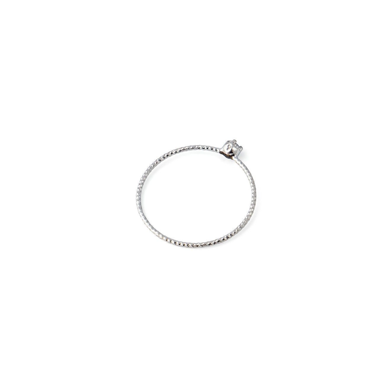 mates мужское кольцо узел из серебра Mates Тонкое из серебра кольцо с круглым сапфиром