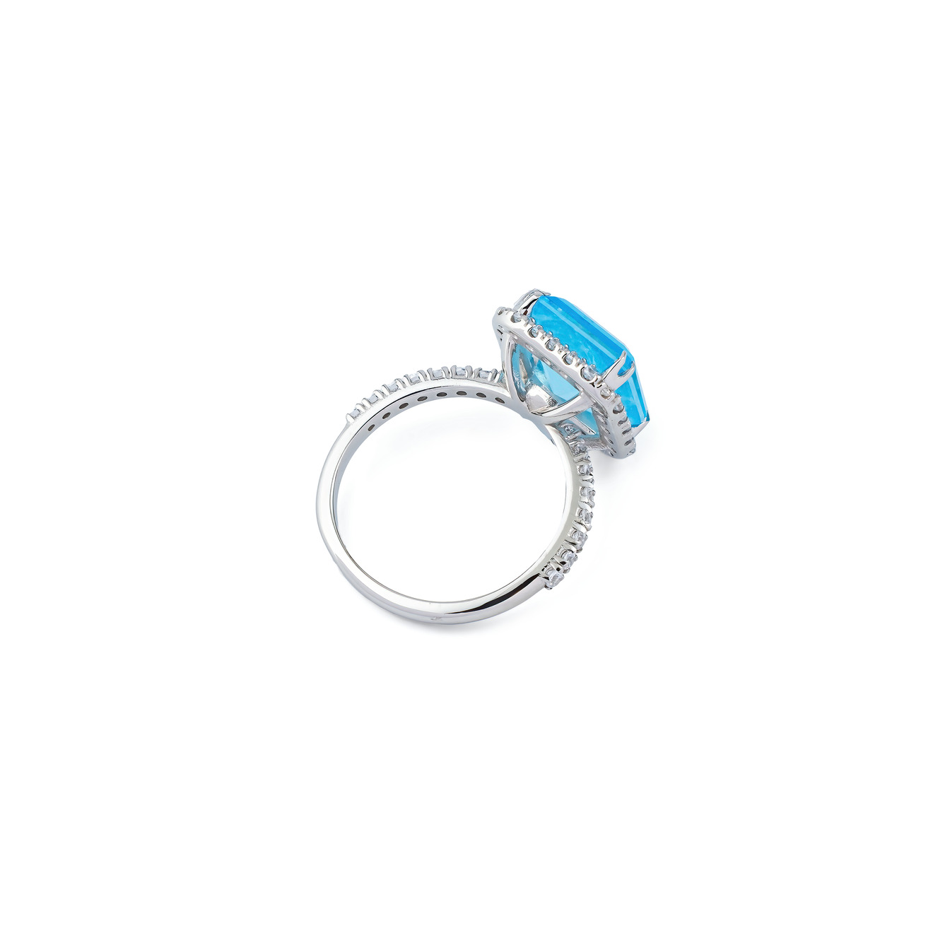 AMOVA Кольцо из серебра с аквамариновым кварцем и фабулитами amova кольцо из серебра с синим кварцем и фабулитами