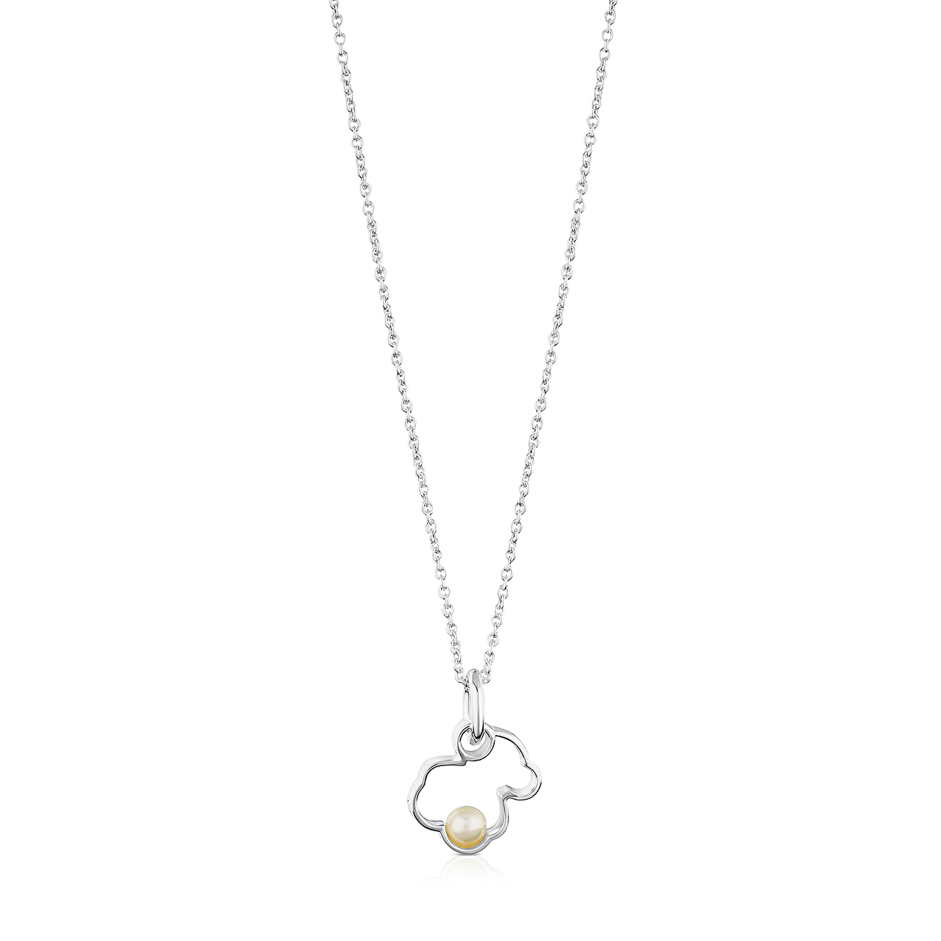 Silueta pendant with pearls on a silver chain