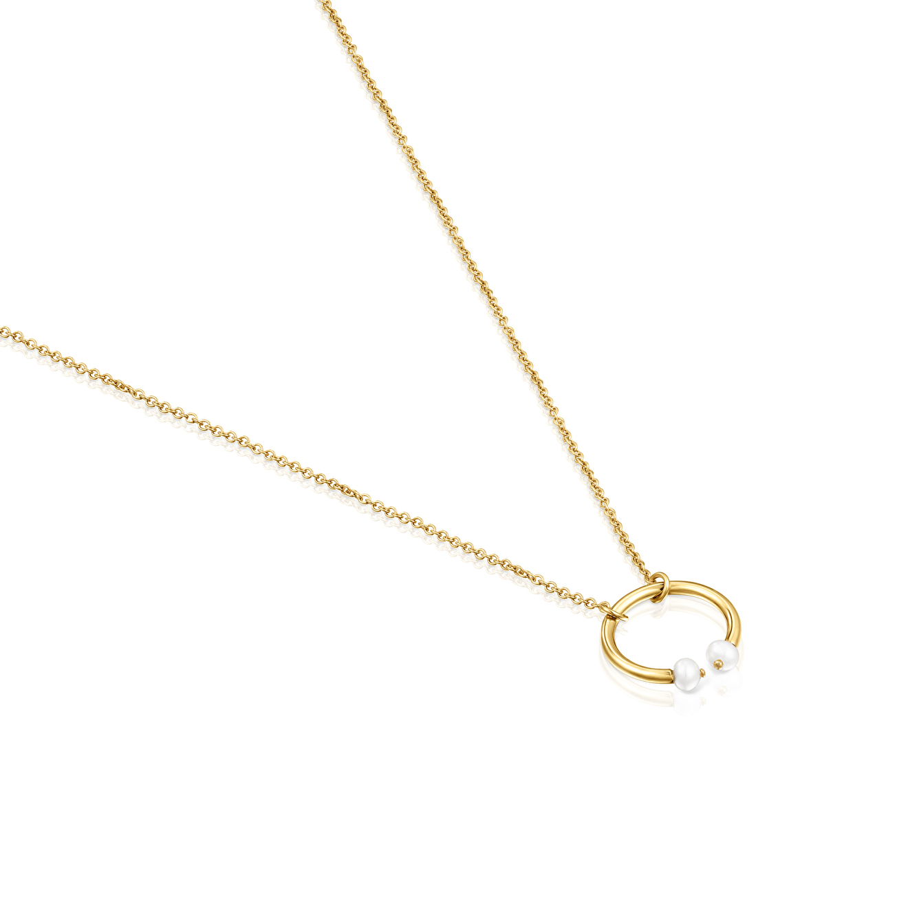 Batala necklace made of silver with vermeil coating with pearls