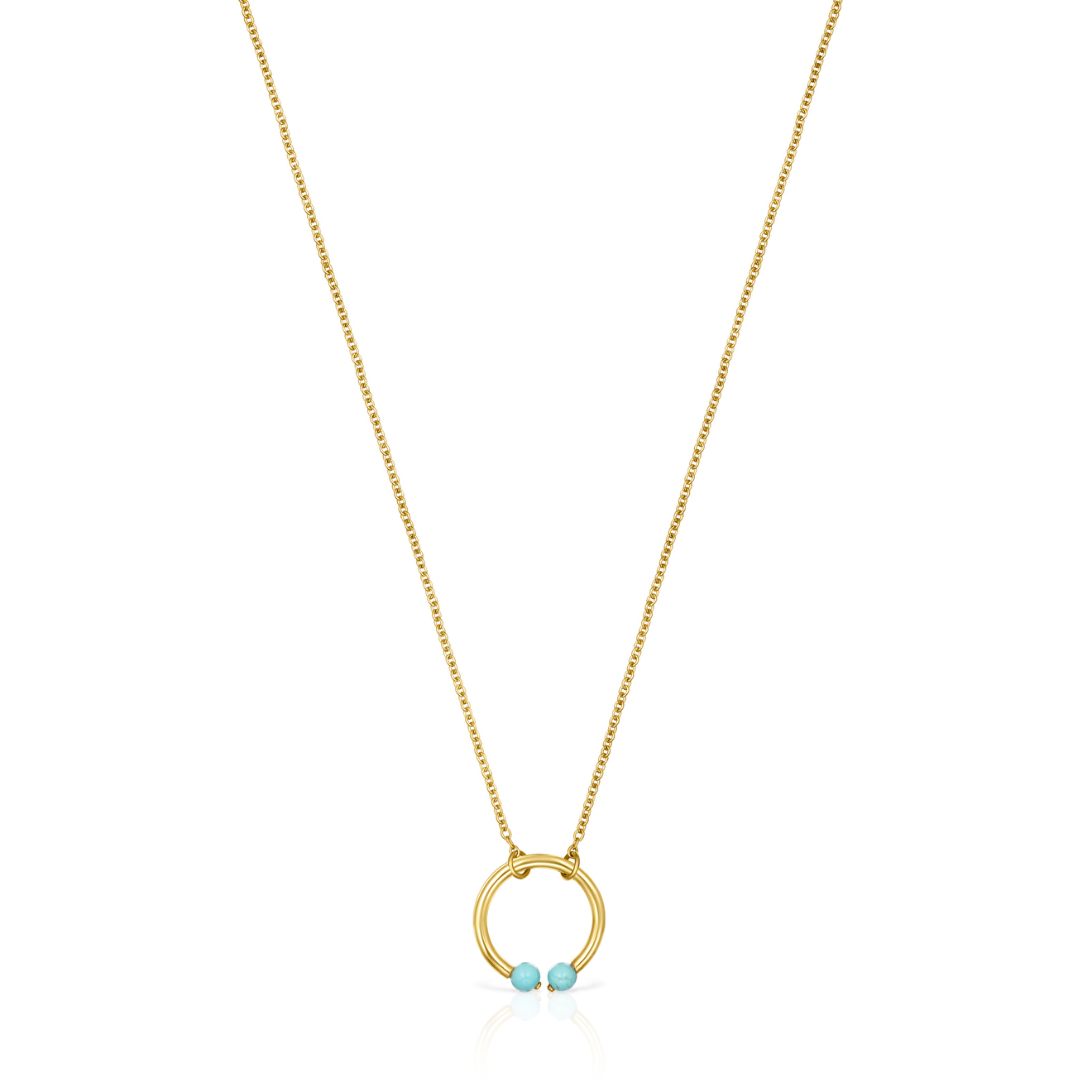 Batala necklace made of silver with vermeil coating with howlite