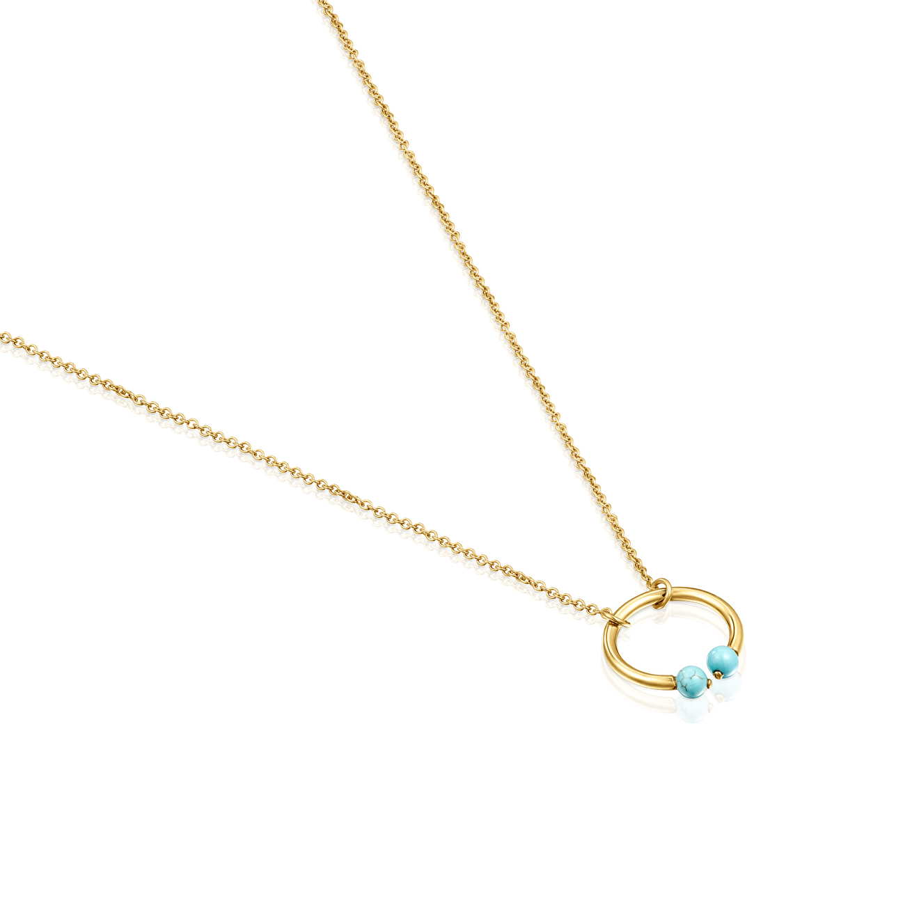 Batala necklace made of silver with vermeil coating with howlite