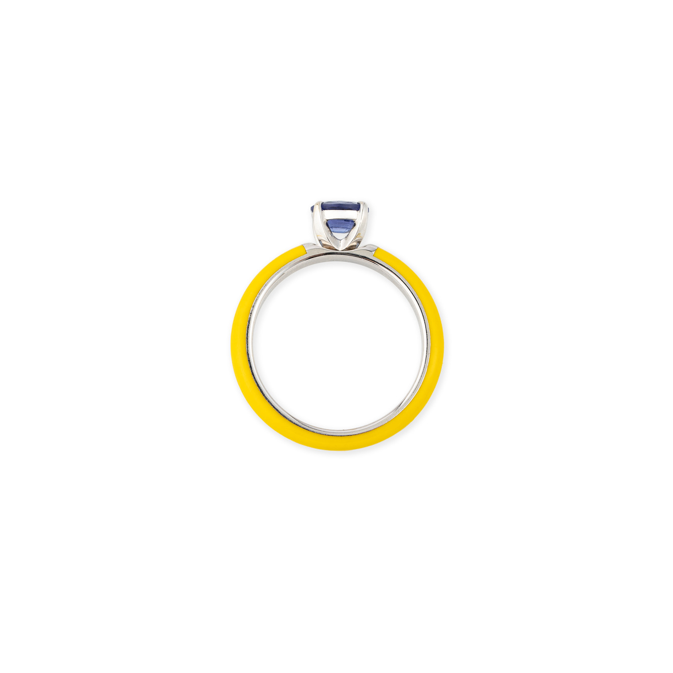 AlexeyZubov Кольцо с танзанитом с желтой высокотехнологичной керамикой alexeyzubov голубое кольцо из золота c выращеным муссанитом
