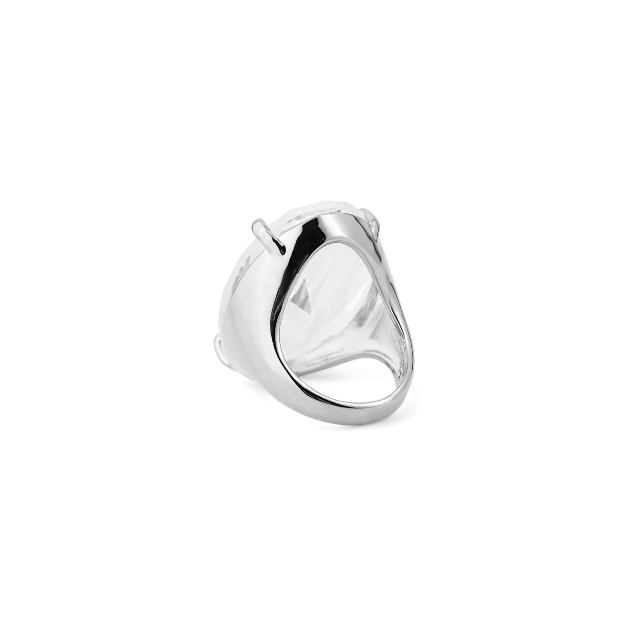 Herald Percy Серебристое кольцо с овальным кристаллом herald percy серебристое фигурное кольцо с черным сердцем