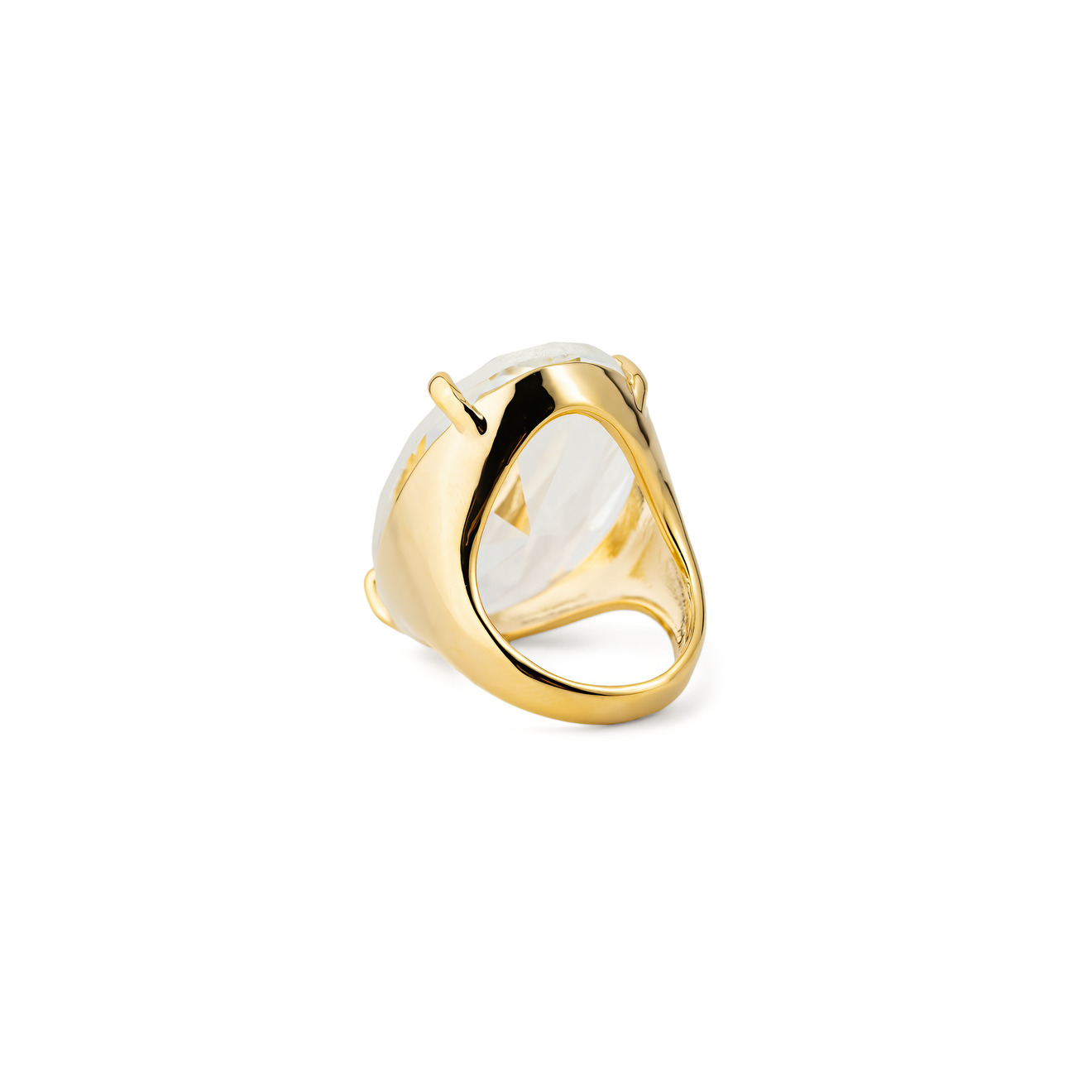 Herald Percy Золотистое кольцо с овальным кристаллом herald percy золотистое фигурное кольцо с зеленым сердцем