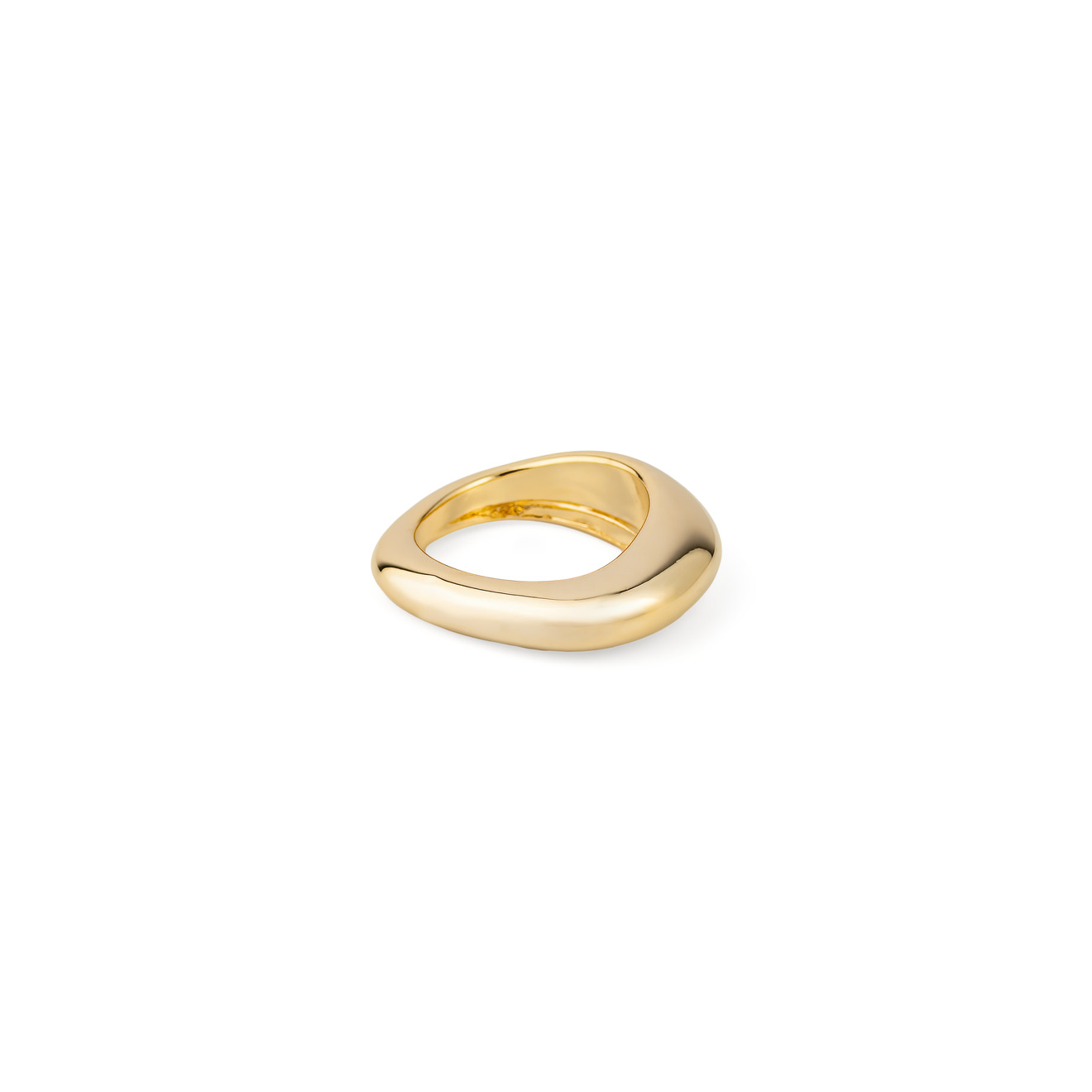 Aloud Золотистое неровное кольцо lisa smith золотистое широкое кольцо античным мужским ликом