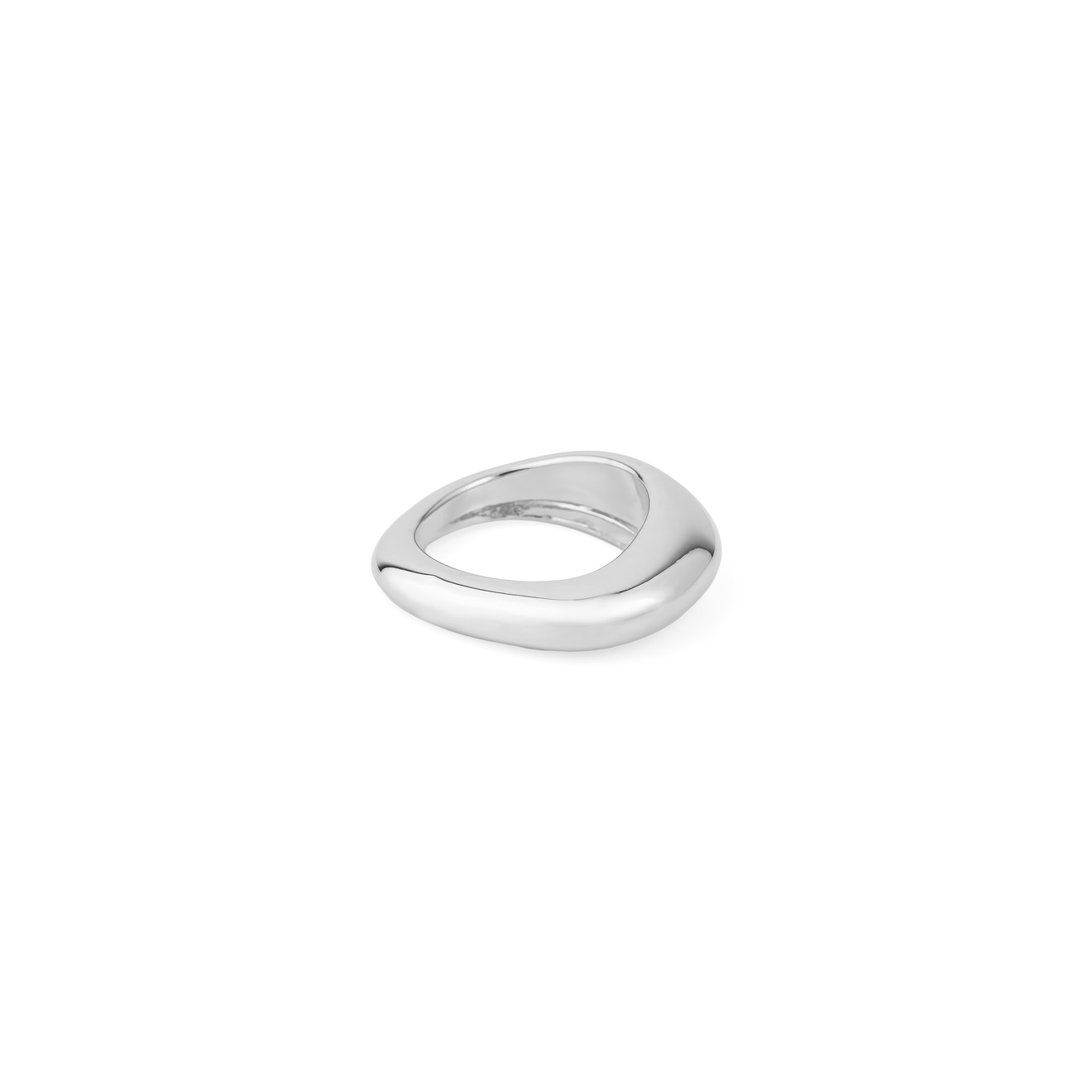 Aloud Серебристое неровное кольцо lisa smith квадратное серебристое кольцо