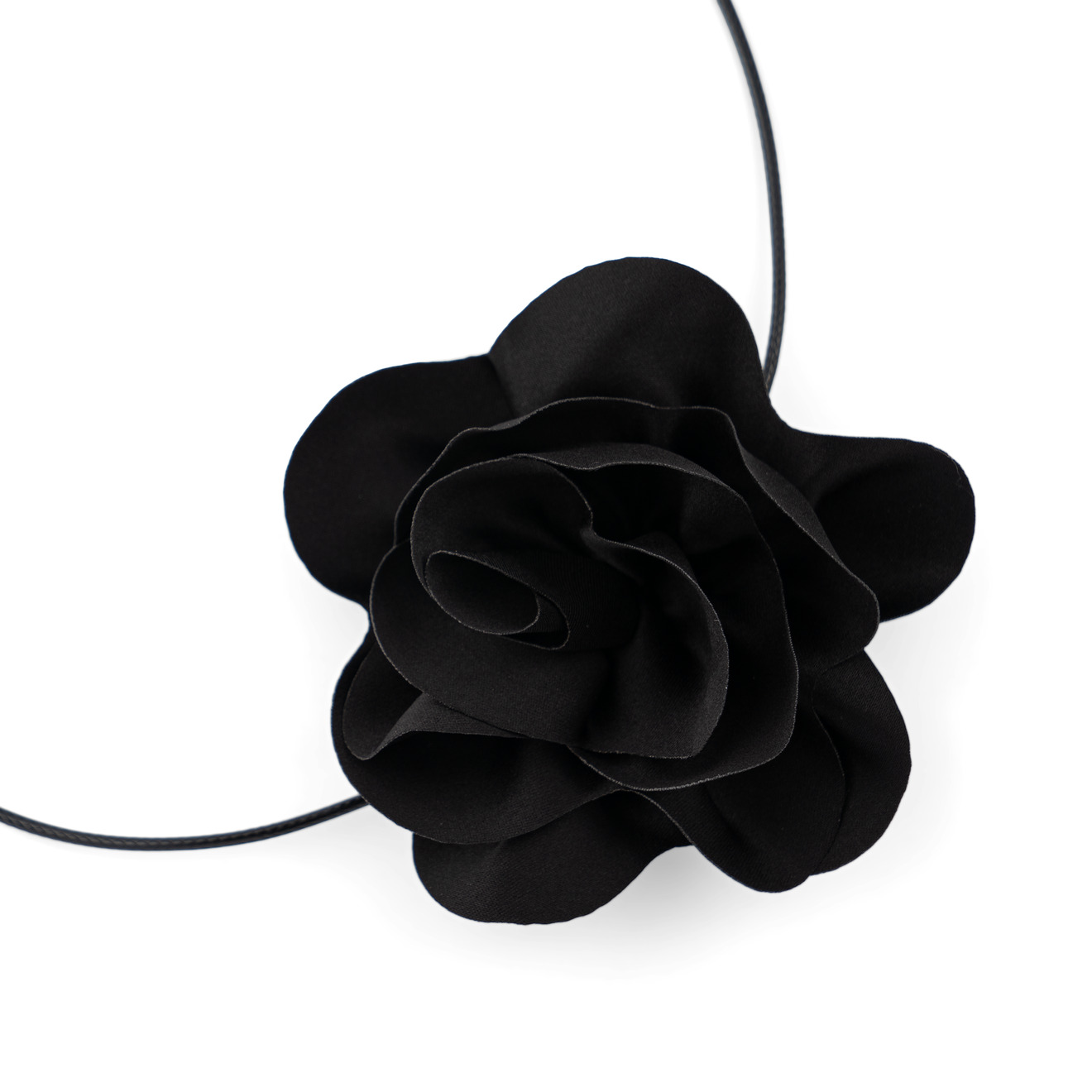 Aloud Черный чокер-шнурок с цветком