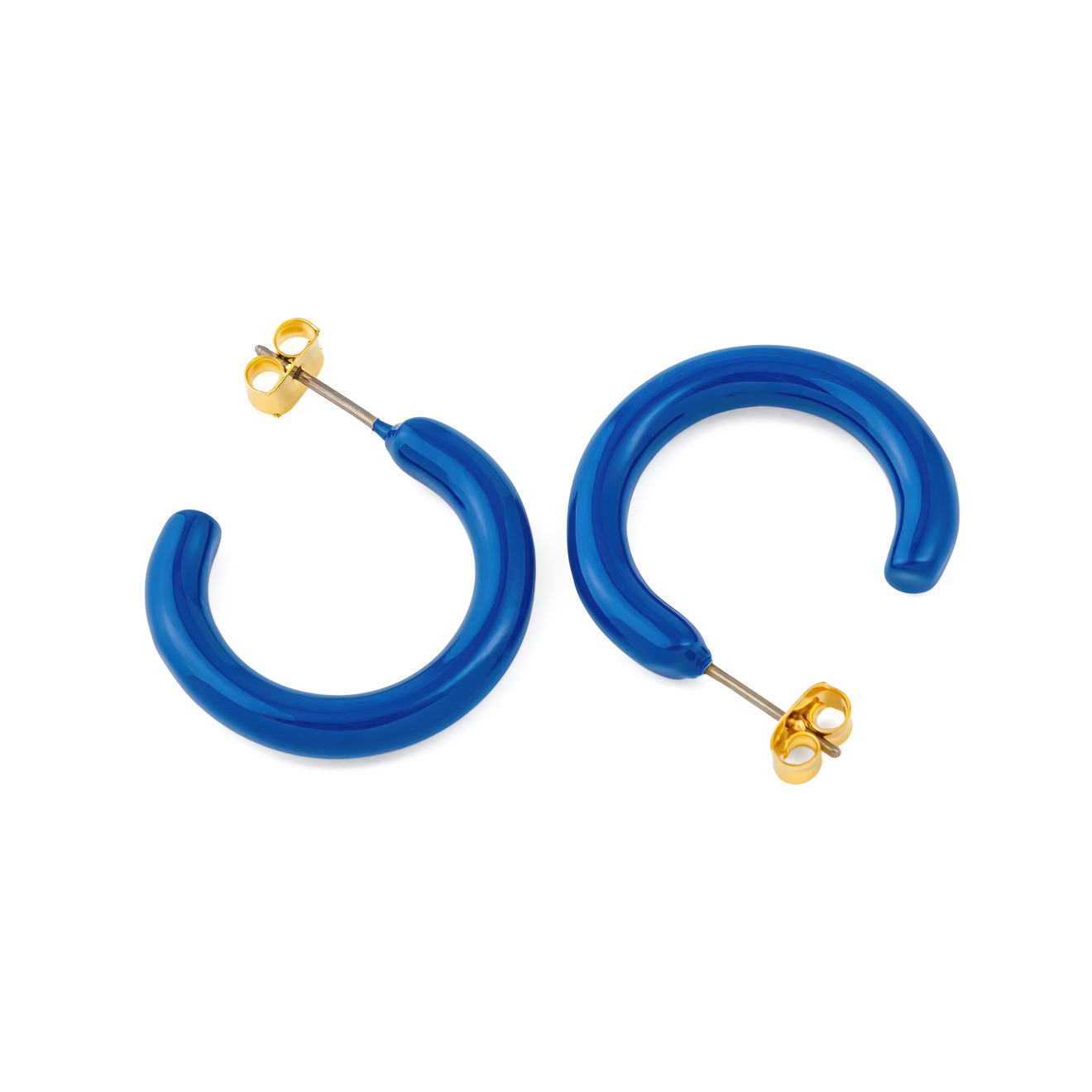 Aqua Серьги-хупы с синей эмалью aqua серьги кольца с синей эмалью
