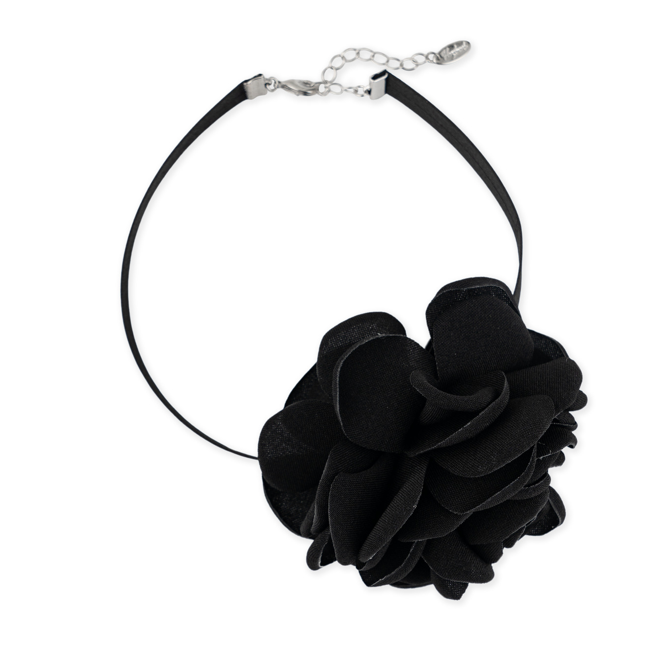 цена Free Form Jewelry Черный чокер с тканным цветком