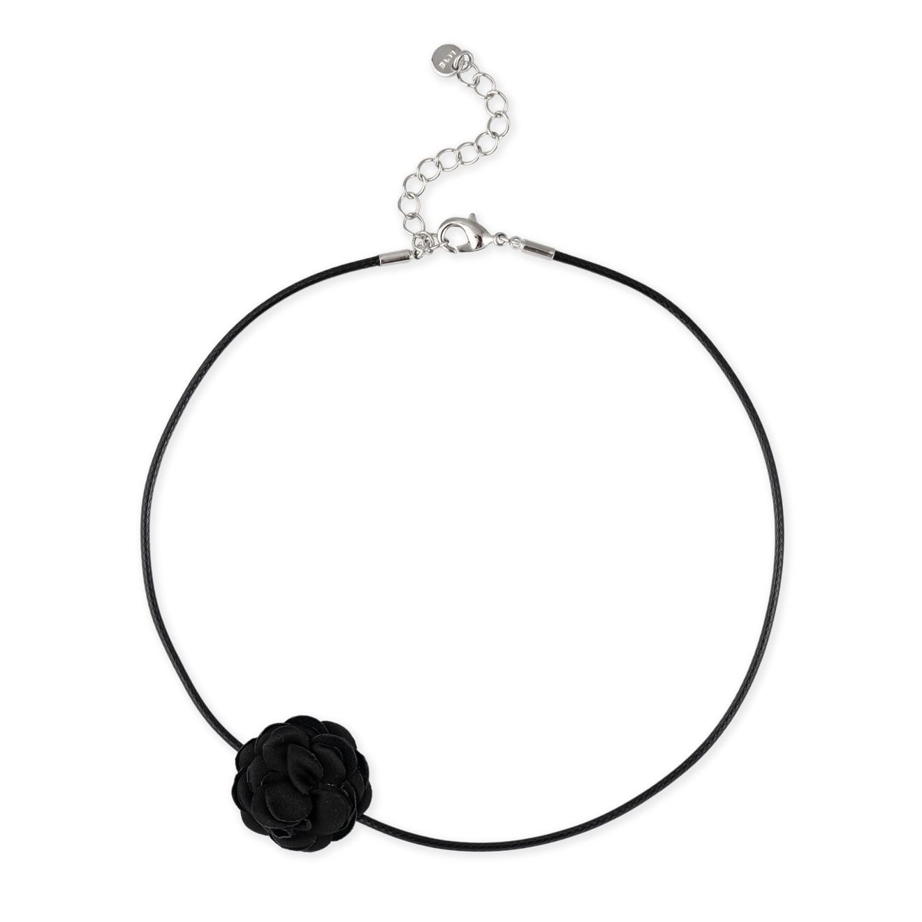 цена Free Form Jewelry Черный чокер с малым тканным цветком