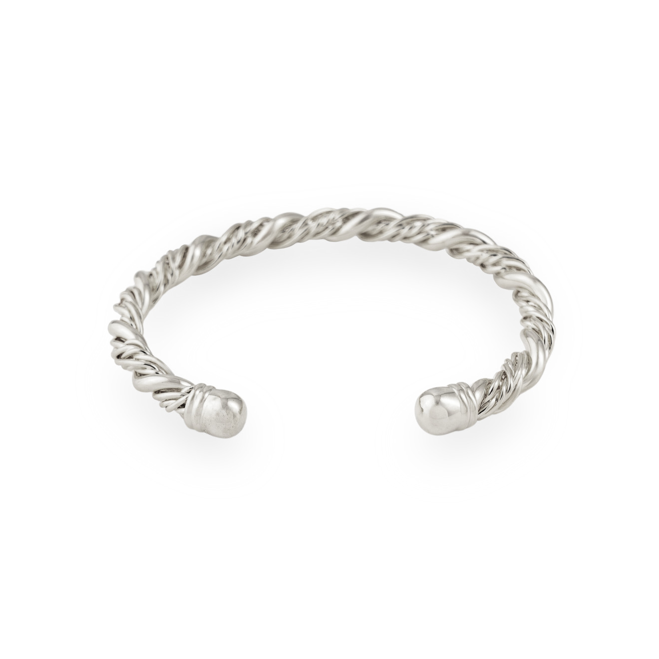 Free Form Jewelry Серебристый браслет перекрученный браслет free form jewelry золотистый со спиралью 1 шт