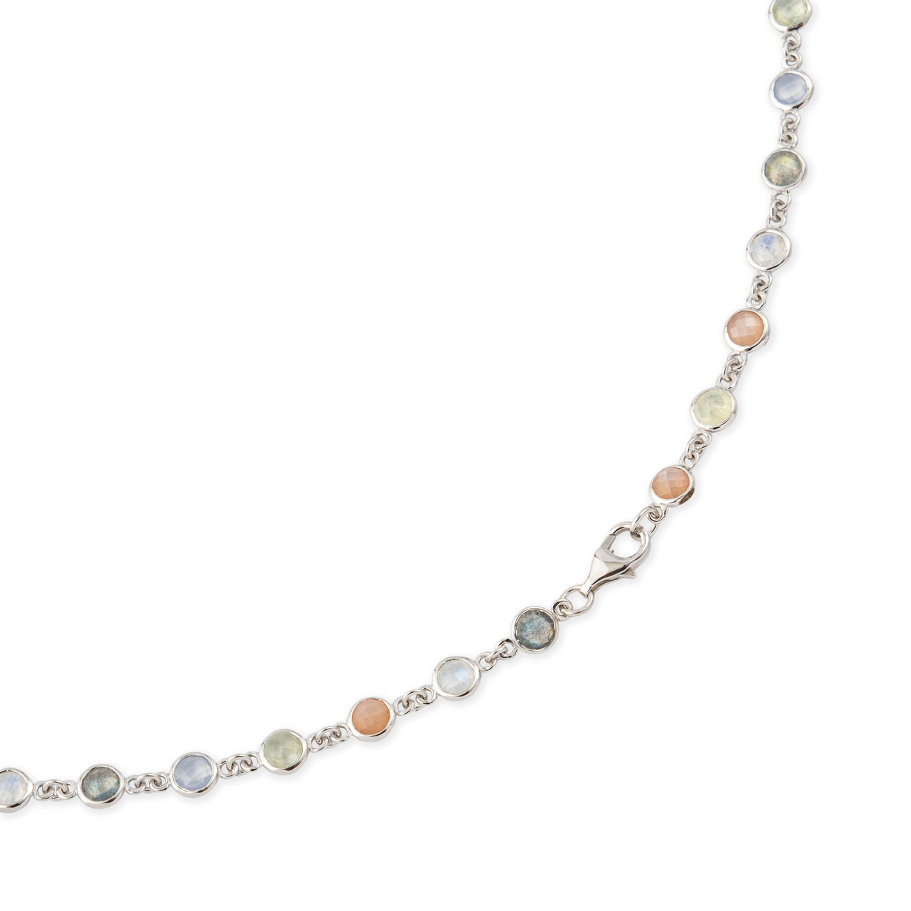 Wisteria Gems Колье из серебра с миксом камней wisteria gems кольцо из натуральных камней