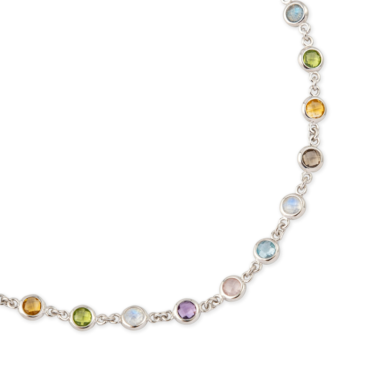 Wisteria Gems Колье из серебра с миксом камней колье wisteria gems necklace of gems