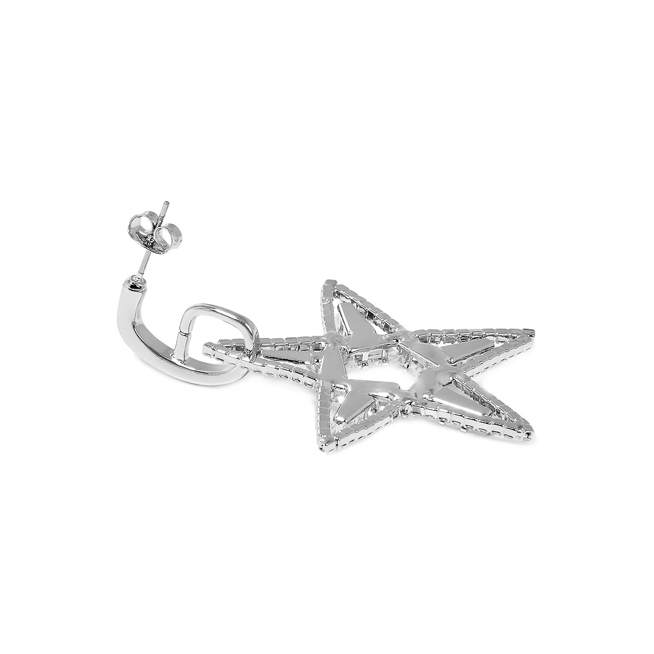star earrings with crystals