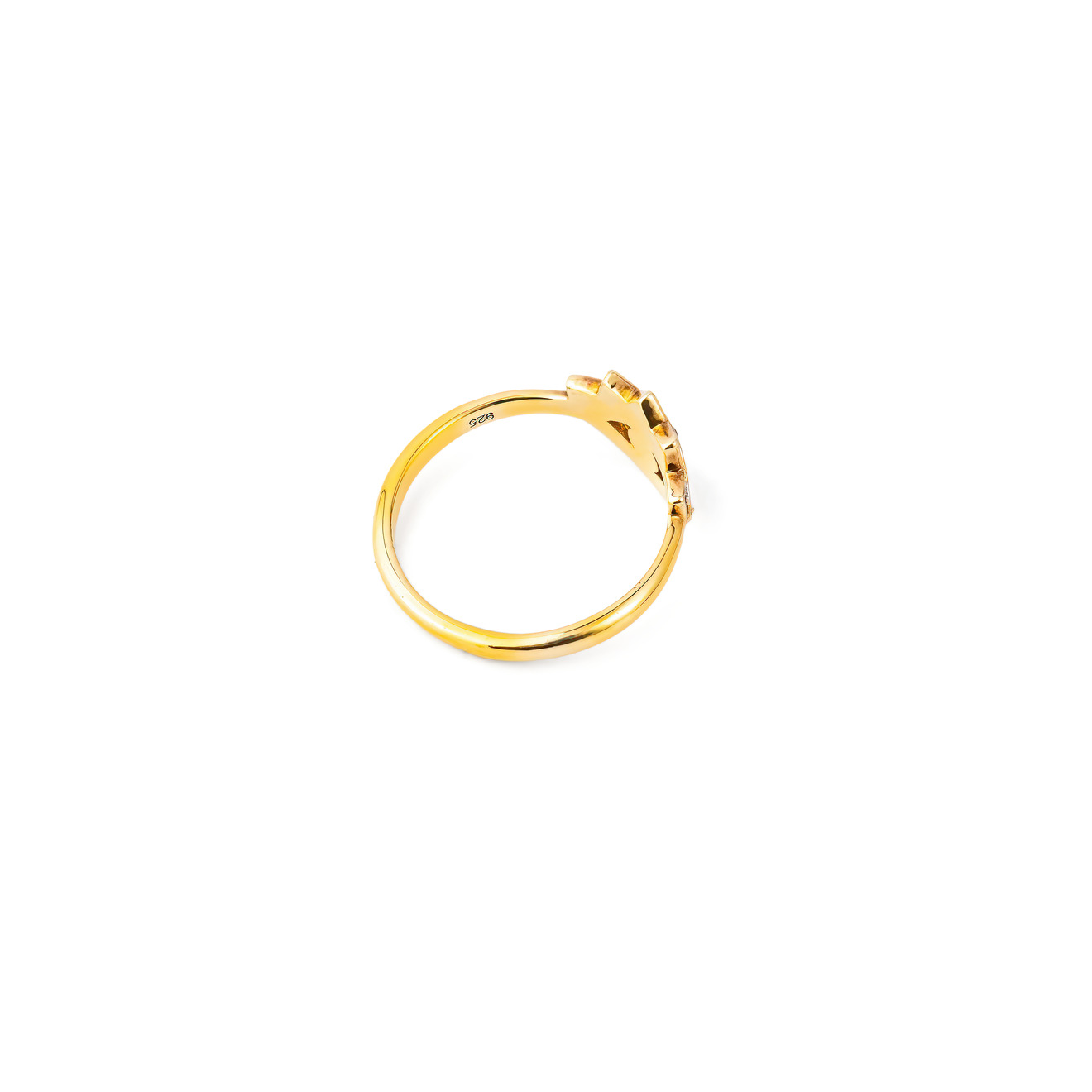 LAV'Z Позолоченное кольцо из серебра с глазом secrets позолоченное кольцо из серебра с родолитом