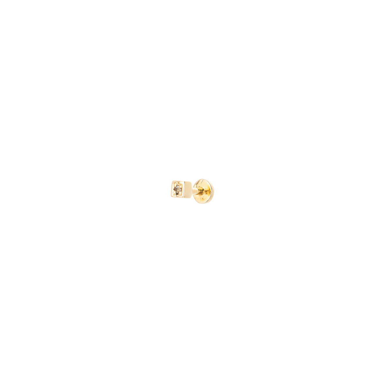 Jewlia Серьга-кубик для пирсинга из золота с топазом jewlia витое кольцо из золота