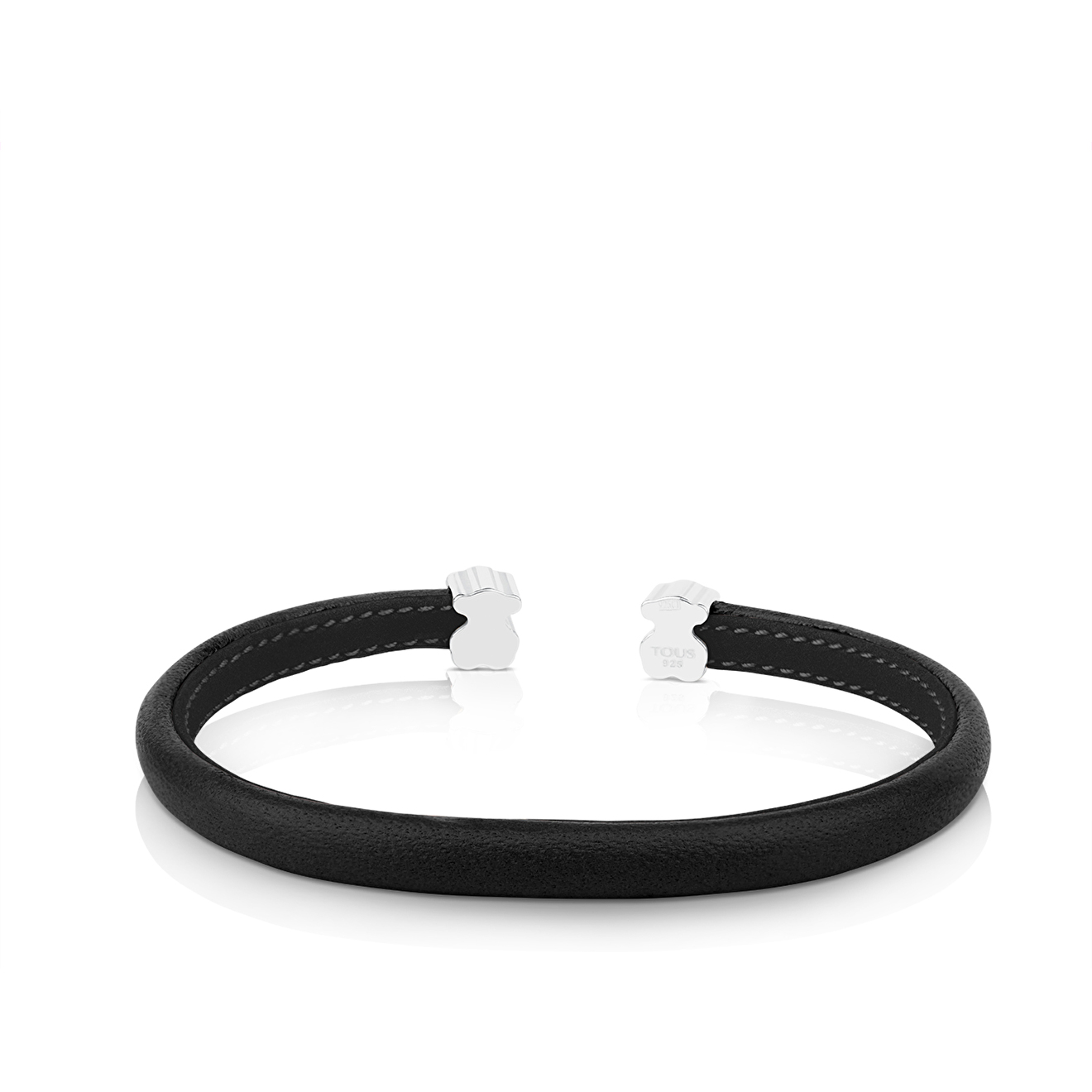 Sweet Dolls bracelet made of black leather and silver