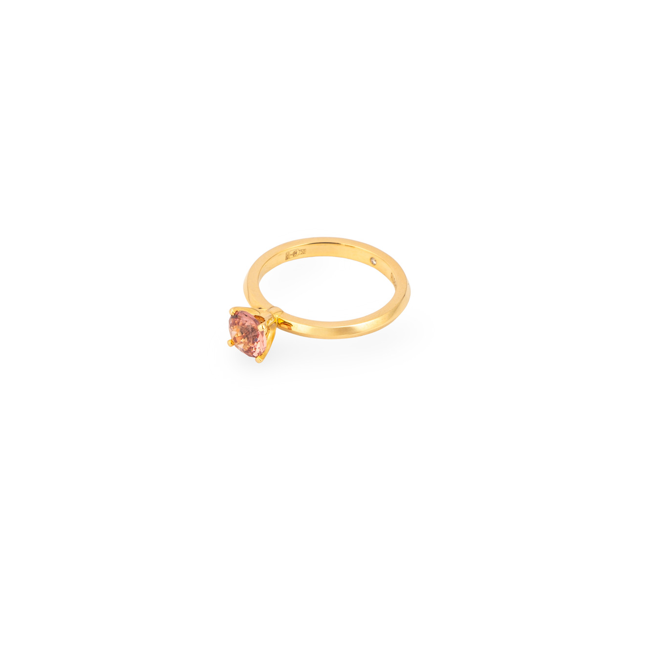 aura 916 обручальное мужское кольцо из золота с бриллиантом AURA.916 Кольцо из золота с гранатом авторской огранки и бриллиантом