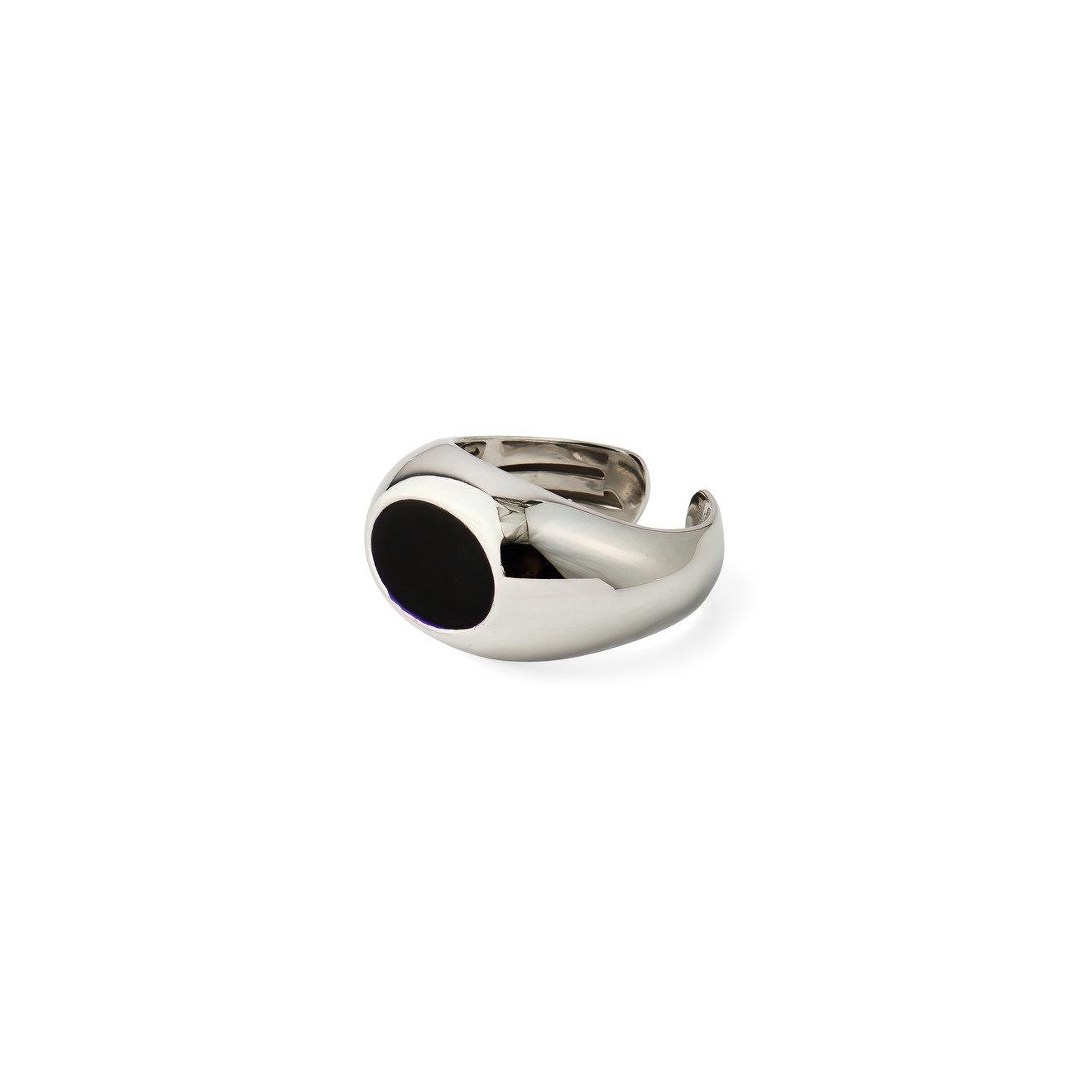 цена 11 Jewellery Открытое кольцо из серебра eternity black