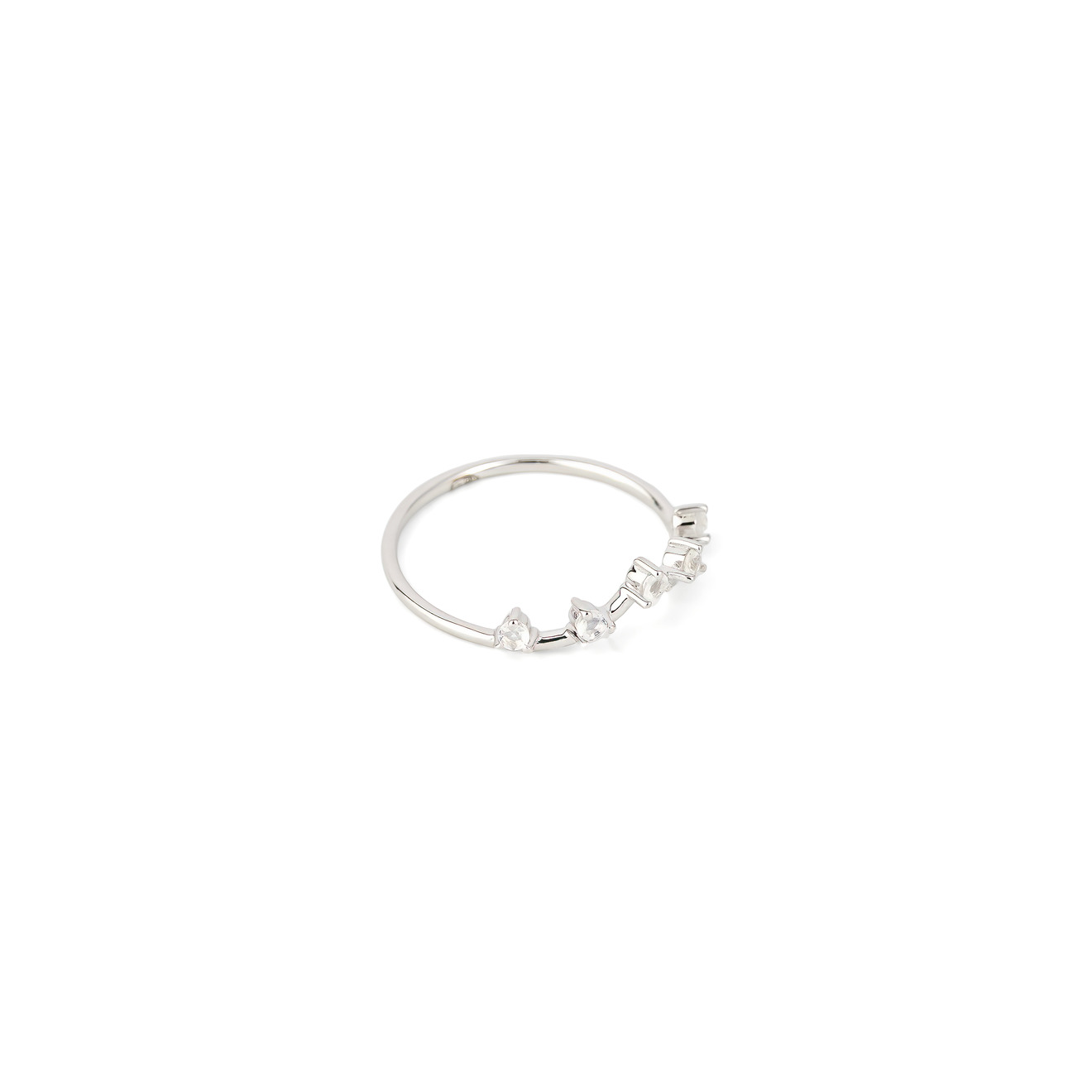 Wisteria Gems Серебряное кольцо-корона из лунного камня wisteria gems серебряное кольцо с овальным аметистом