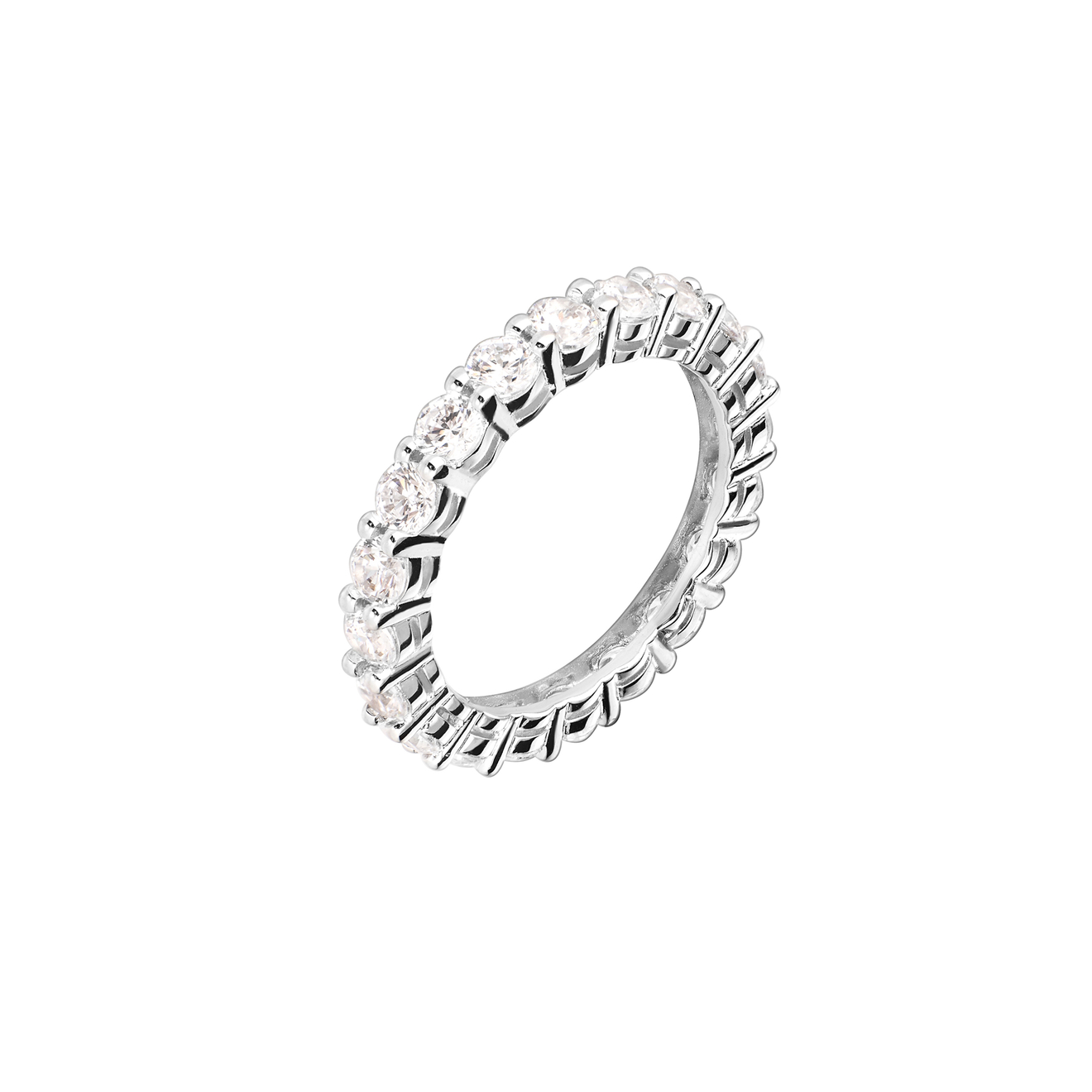 WANNA?BE! Кольцо «Спаркл» из серебра с камнями wanna be кольцо разрыв сердечек из серебра с крупным лавандовым камнем