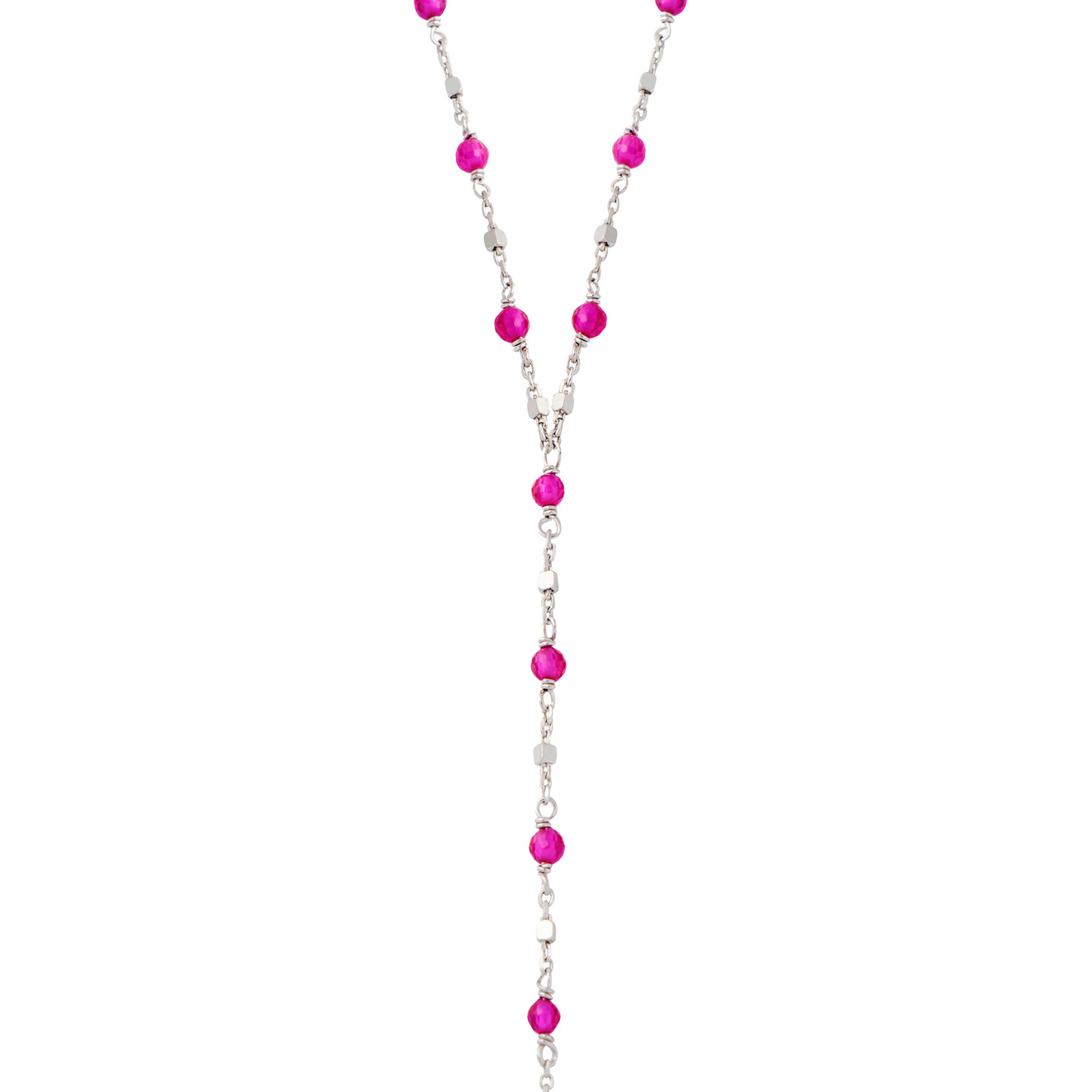 Wisteria Gems Серебряное колье со вставками из граната колье wisteria gems necklace of gems
