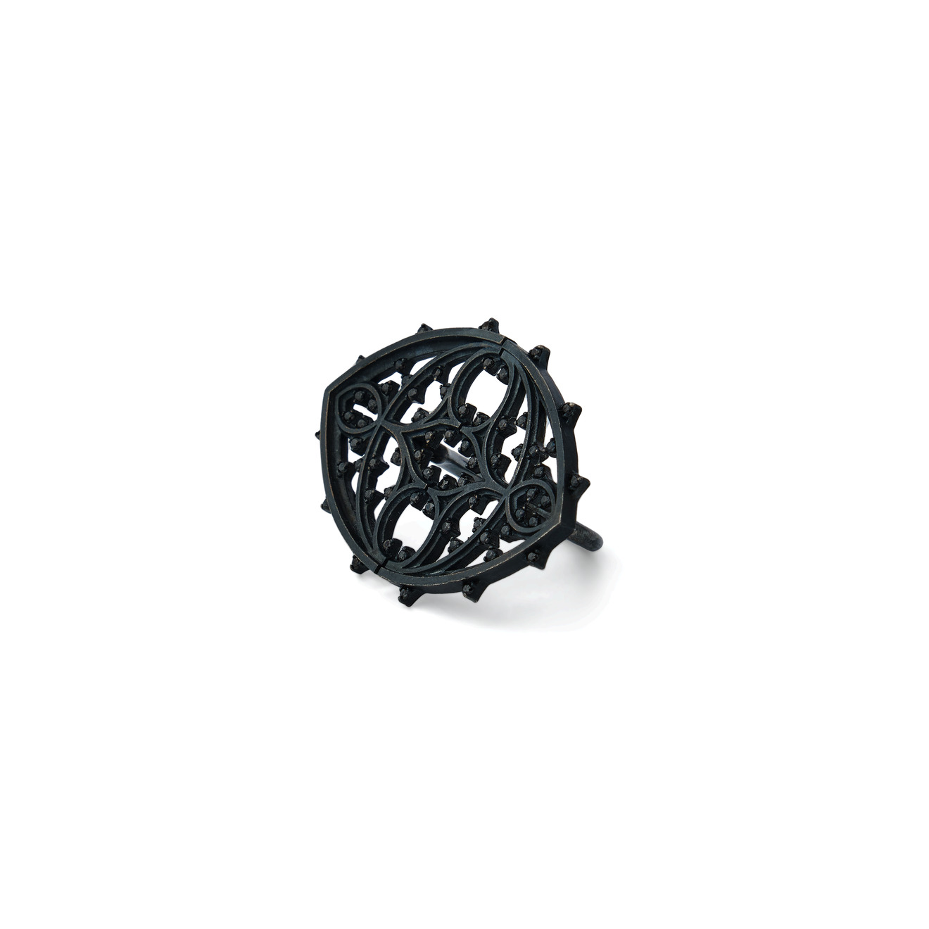 цена HURUDGANNA Кольцо из черненого серебра «Готика Португалии»