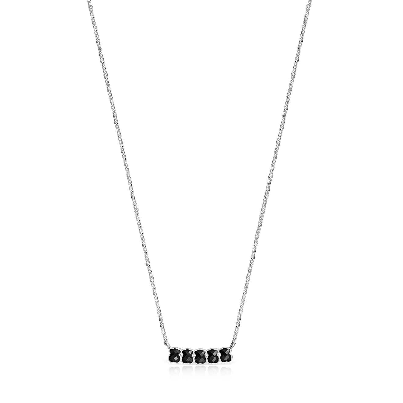 Колье Mini Onix из серебра с ониксом