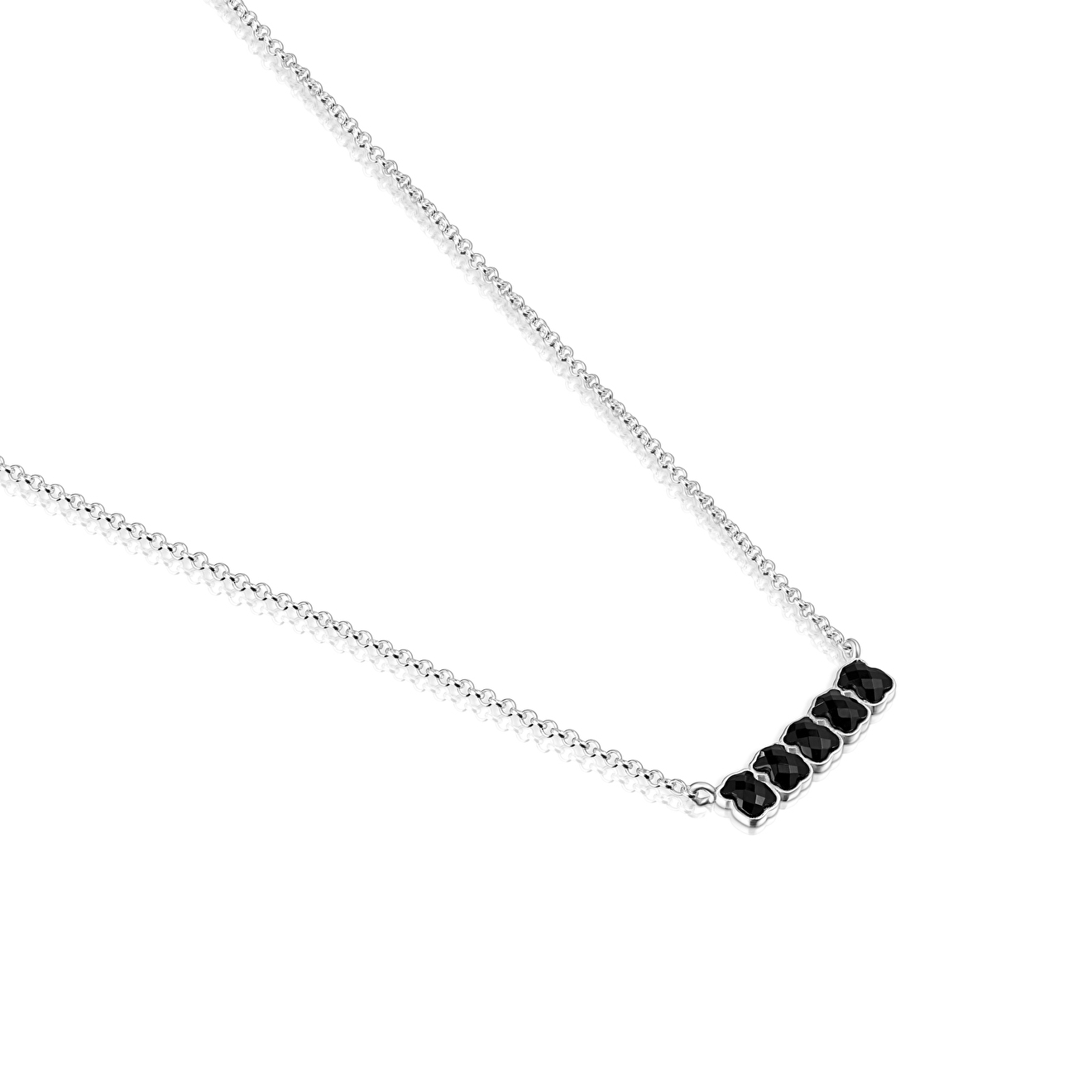 Колье Mini Onix из серебра с ониксом
