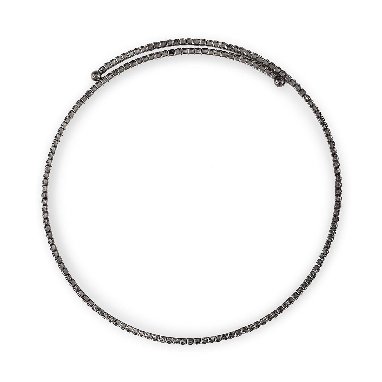 Black choker with crystals