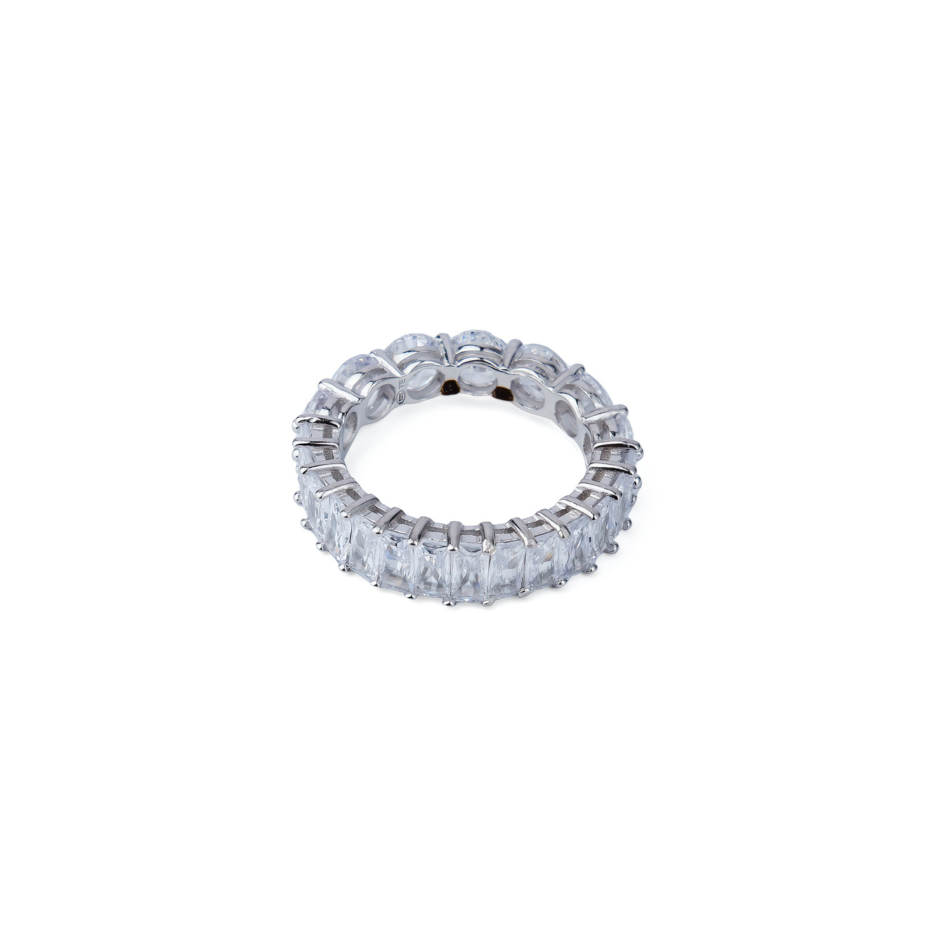 Holy Silver Кольцо из серебра с дорожкой из круглых и прямоугольных камней цена и фото