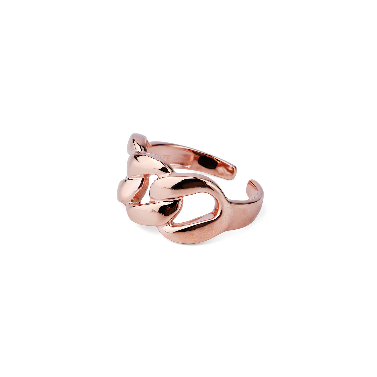 SKYE Кольцо-цепь из серебра, покрытое розовым золотом secrets кольцо тиара rose из серебра покрытое розовым золотом с горным хрусталем