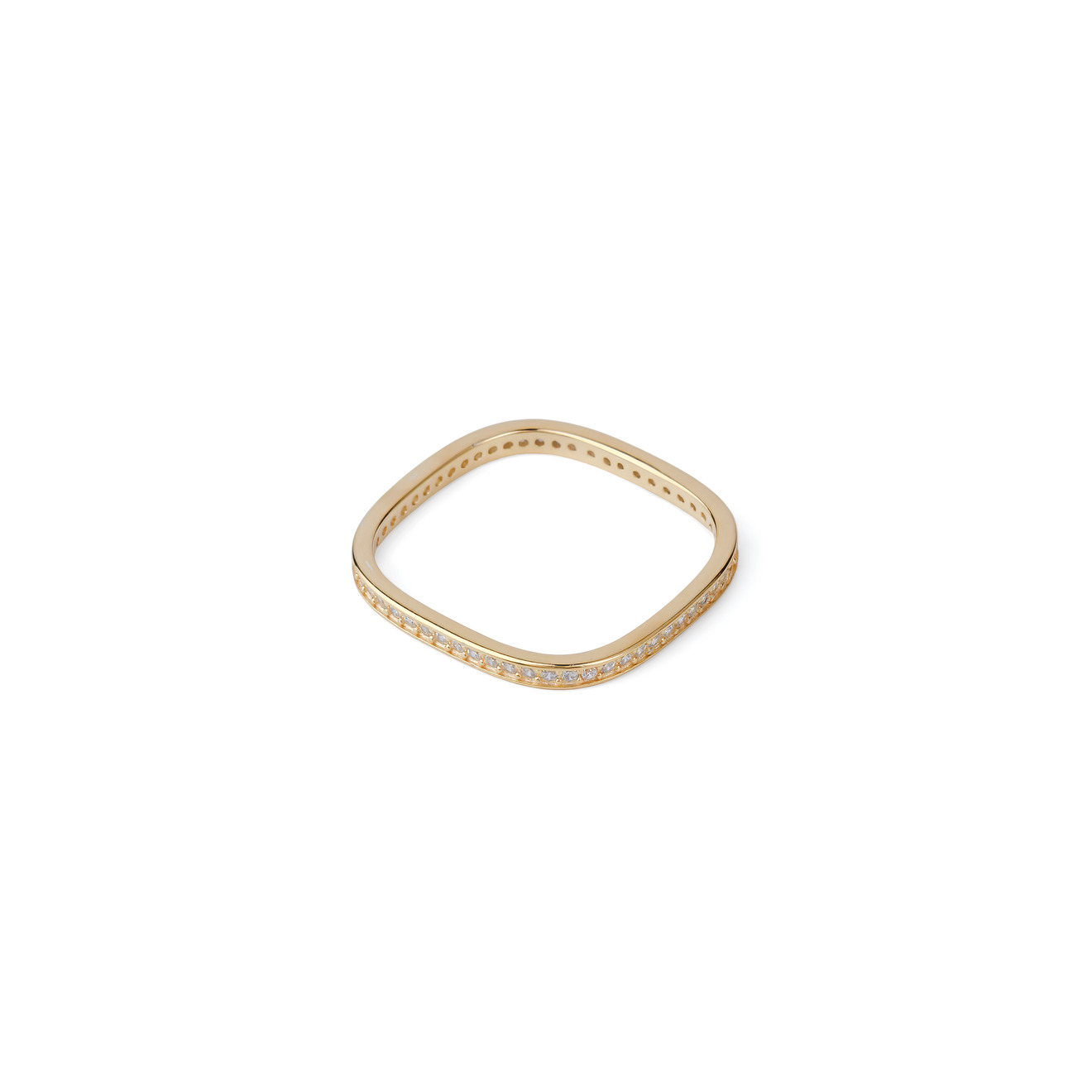 SKYE Позолоченное прямоугольное кольцо из серебра eshvi позолоченное кольцо пальма из серебра со вставкой из перламутра