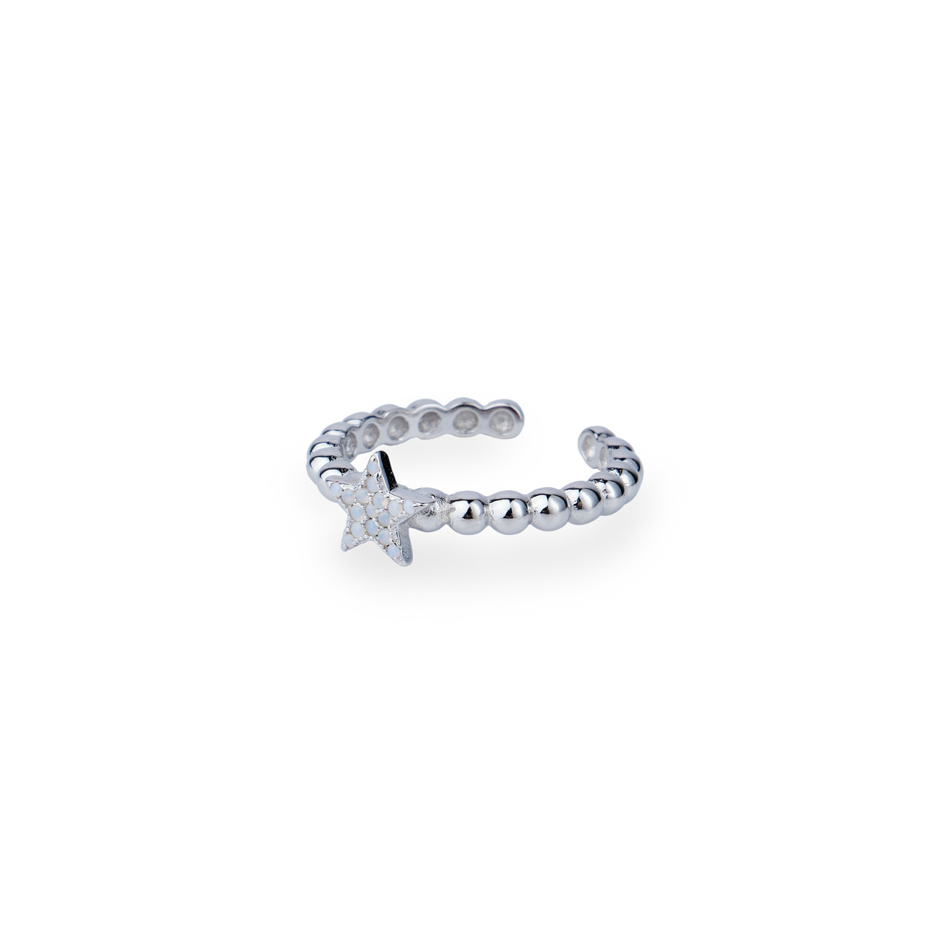 SKYE Кольцо из серебра с звездой опалового цвета skye кольцо из серебра со звездой сапфирового цвета