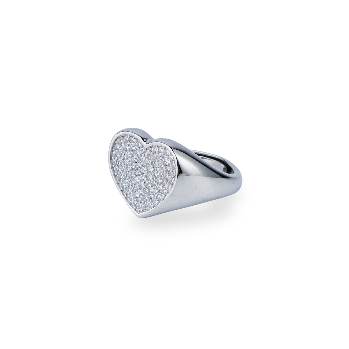 SKYE Кольцо-печатка из серебра в форме сердца