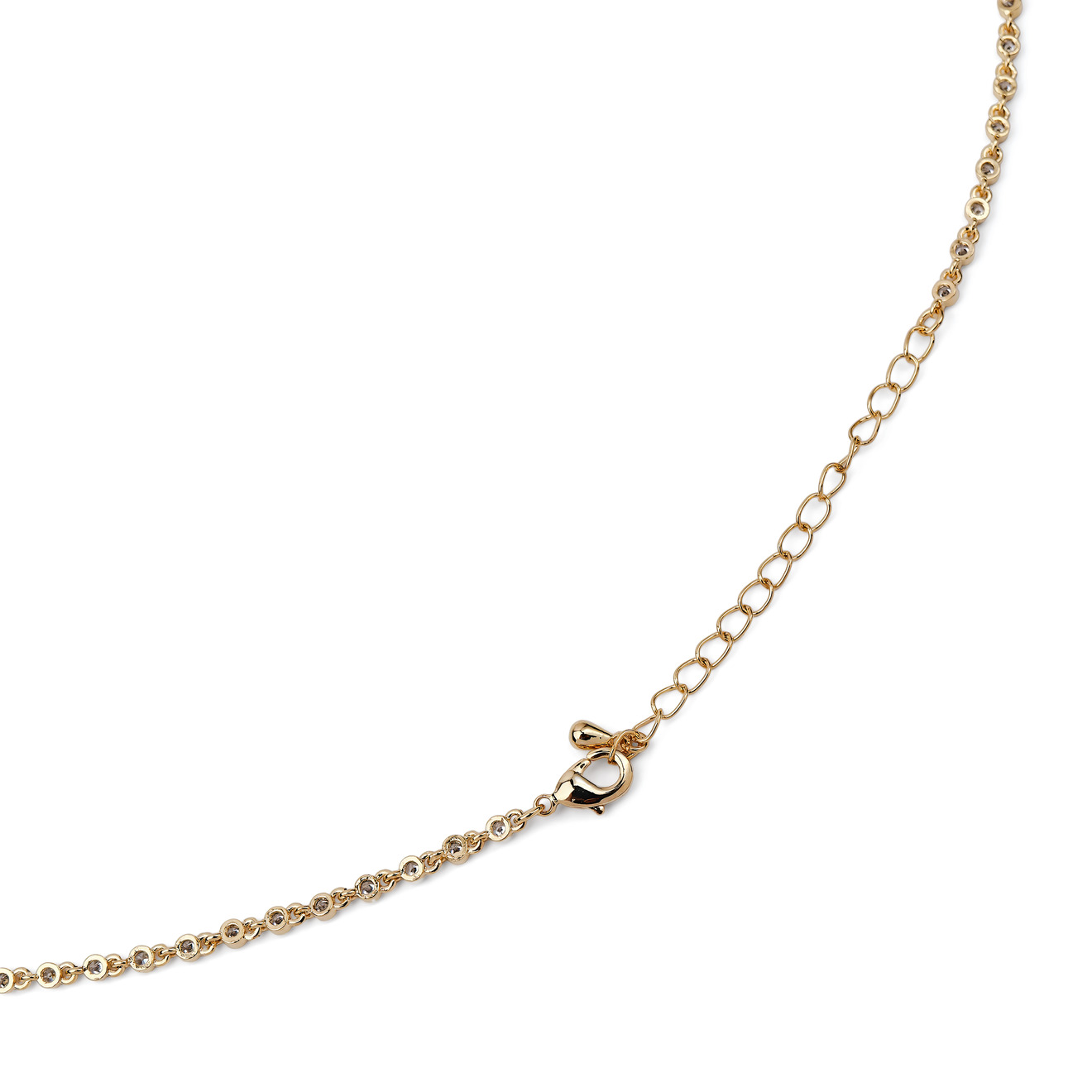 Free Form Jewelry Золотистое колье-цепь с кристаллами aqua двойное золотистое колье цепь с зажимом