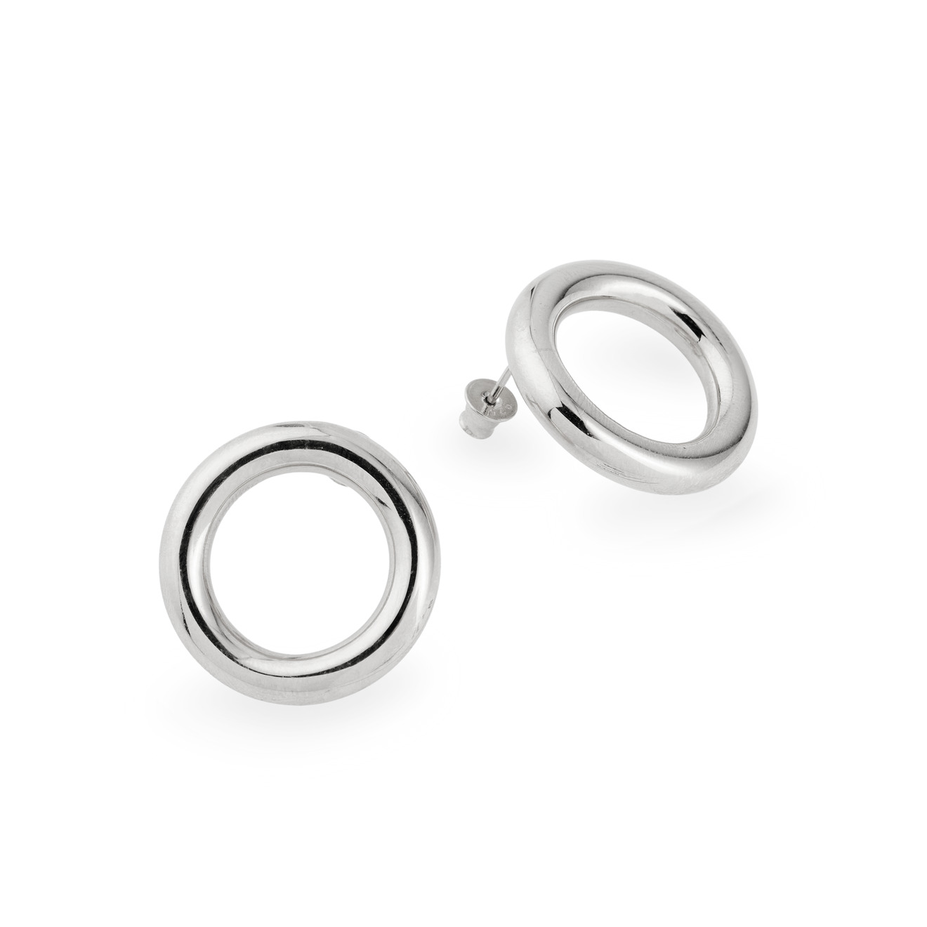 LUTA Jewelry Серьги-бублики из серебра luta jewelry позолоченные серьги кольца из серебра