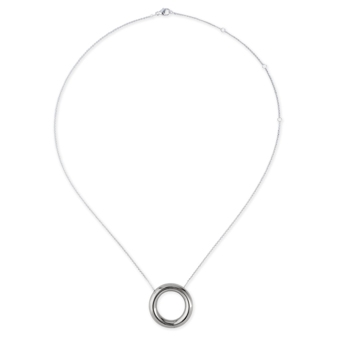 LUTA Jewelry Колье-бублик из серебра luta jewelry позолоченное колье бантик из серебра с жемчугом